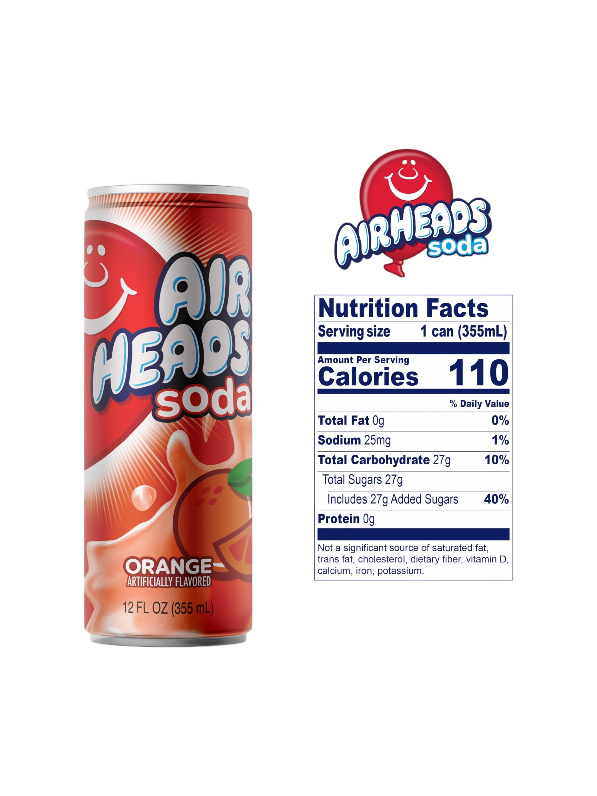 Airheads Orange Soda 12oz (355ml) – Orange Candy Drink USA from Miami Florida Imported