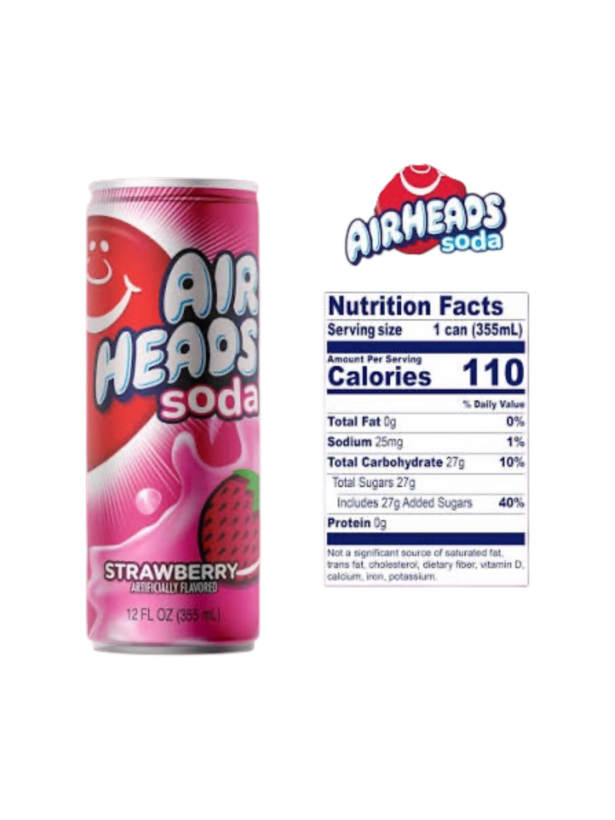 Airheads Strawberry Soda 12oz (355ml) – American Candy Drink from Miami Florida Imported