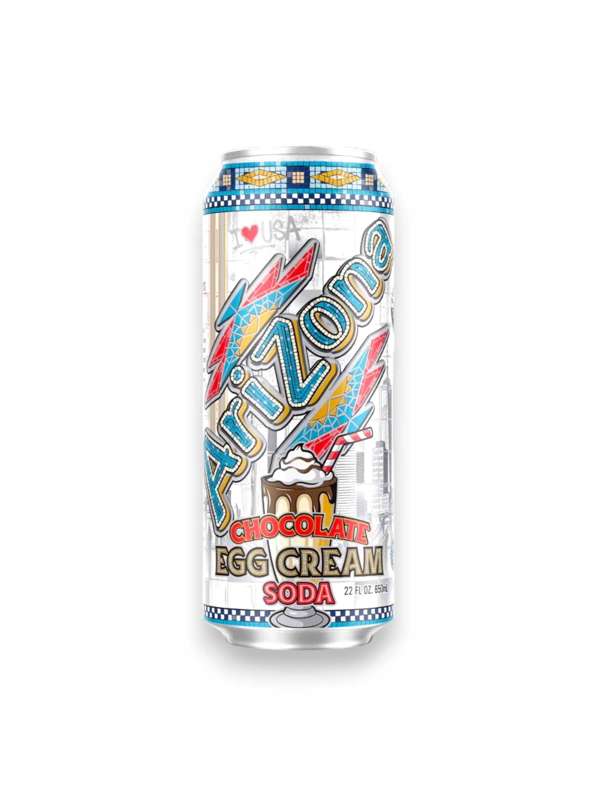 Arizona Chocolate Egg Cream Soda 680ml Can – Creamy Dessert Beverage