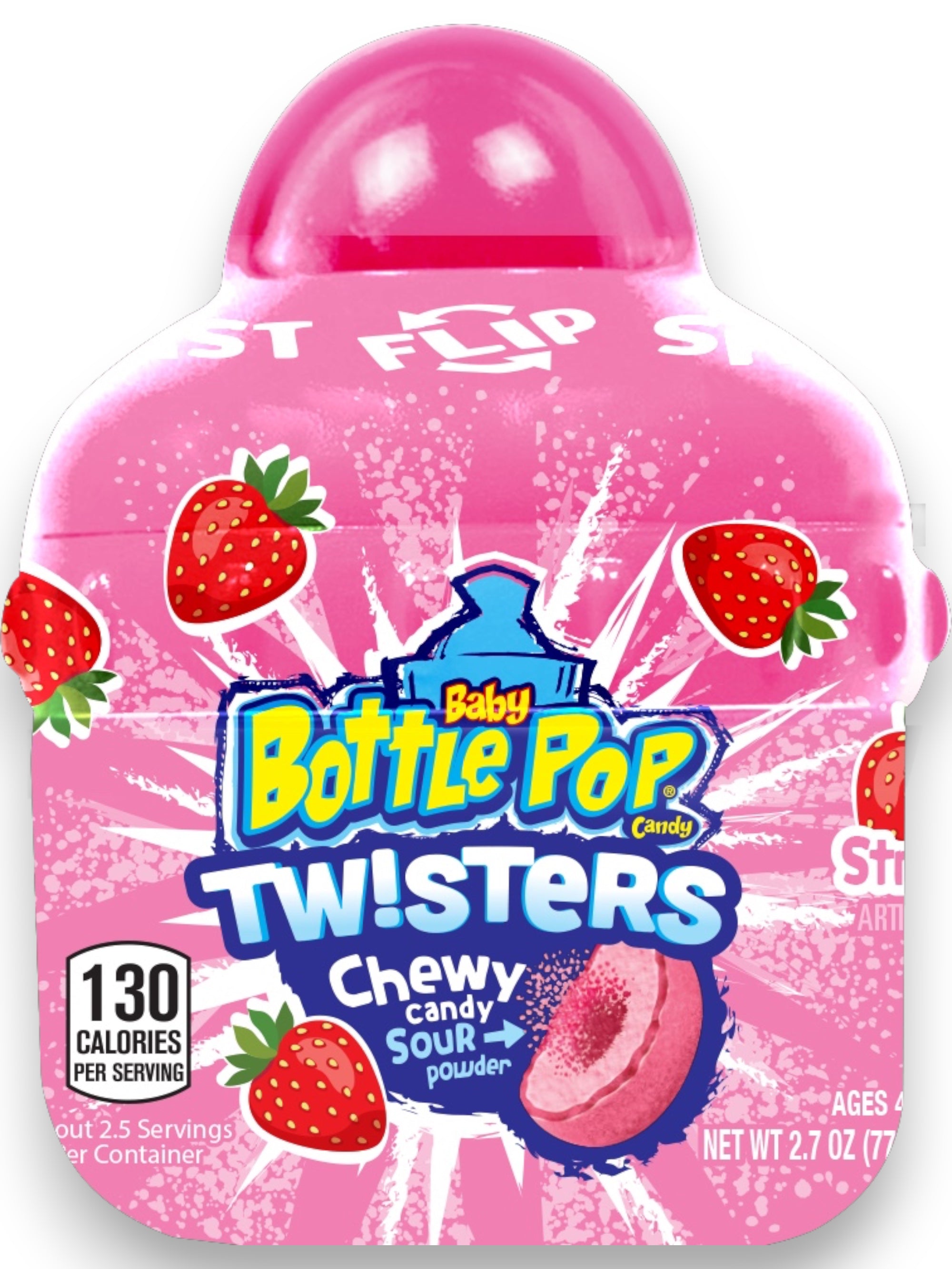 Baby Bottle Pop Twisters Strawberry Candy – Imported from USA