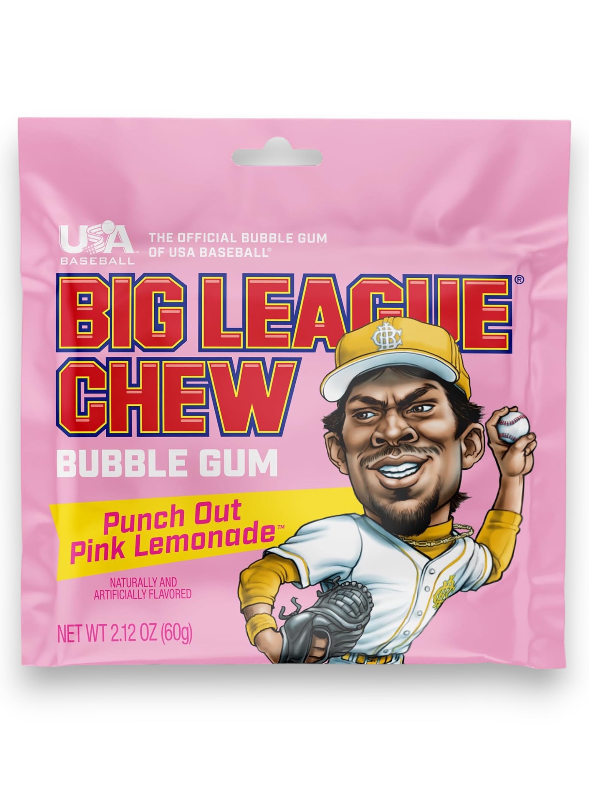 Big League Chew Punch Out Pink Lemonade Bubble Gum | Imported from USA
