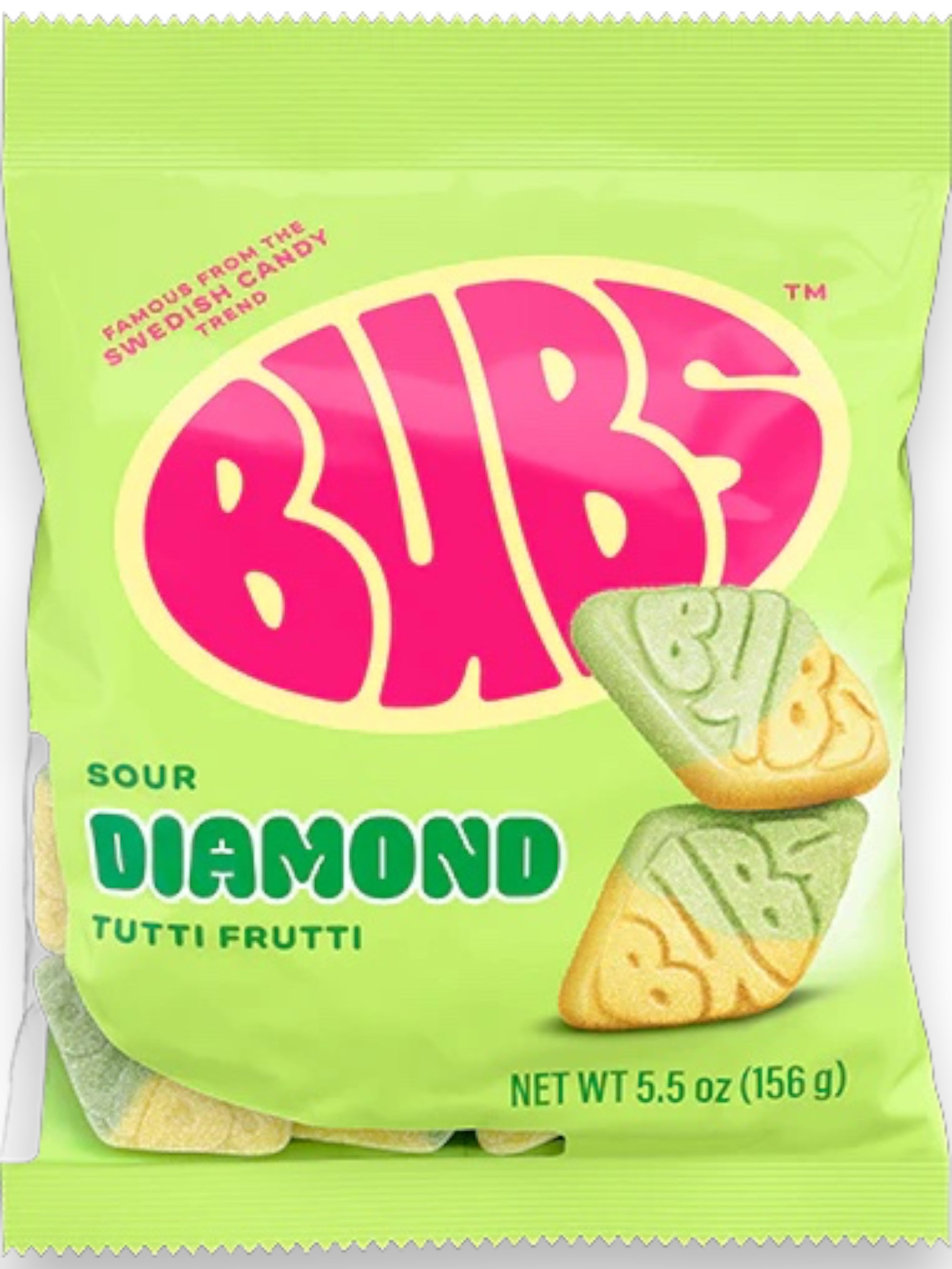 Bubs Diamond Tutti Frutti 156g – Imported Swedish Foam Candy