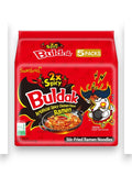 Samyang Buldak 2X Spicy Hot Chicken Flavor Ramen Multipack (Pack of 5) | Imported Korean Instant Noodles