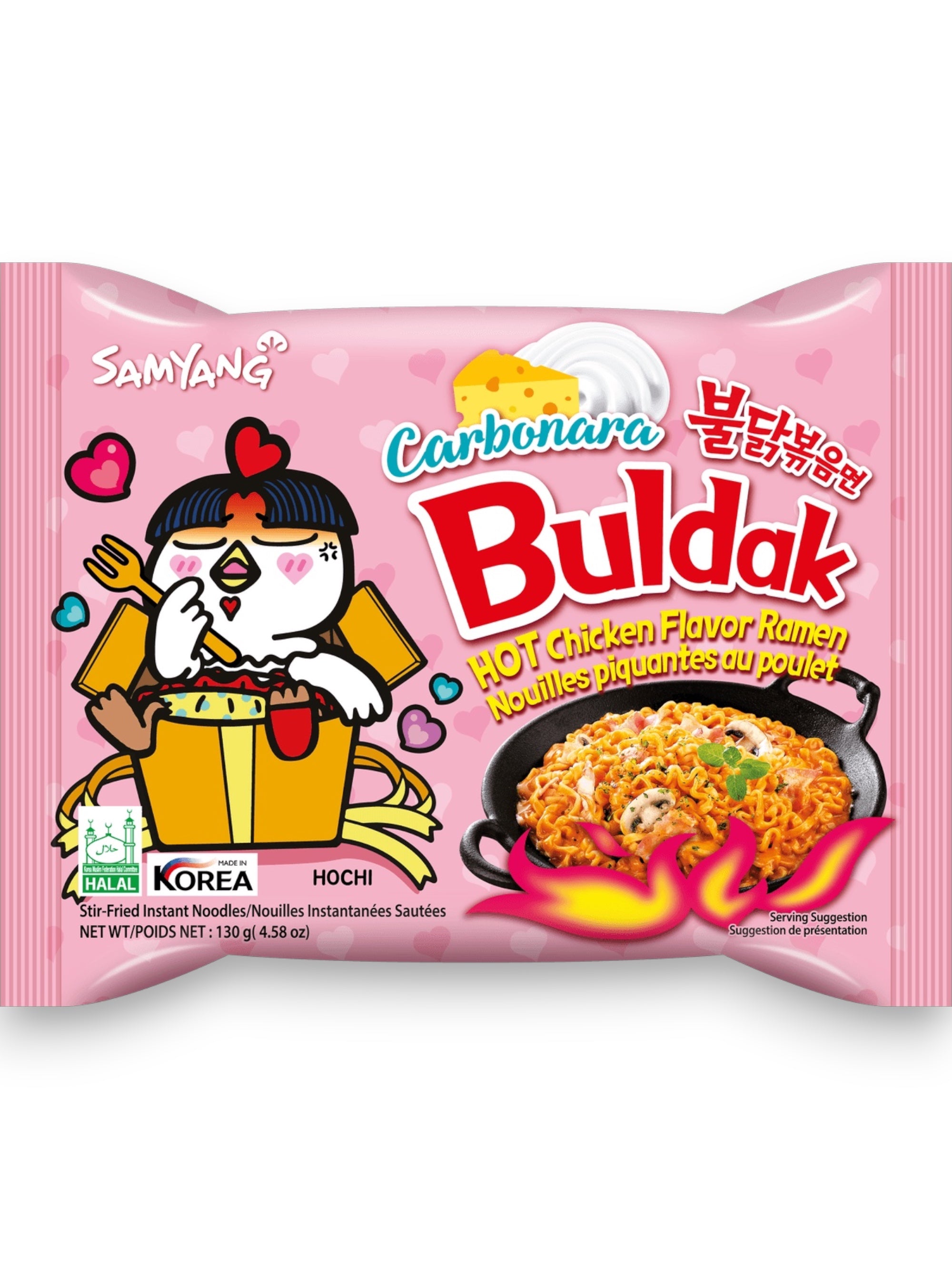 Samyang Buldak Carbonara Hot Chicken Flavor Ramen | Creamy Korean Spicy Instant Noodles