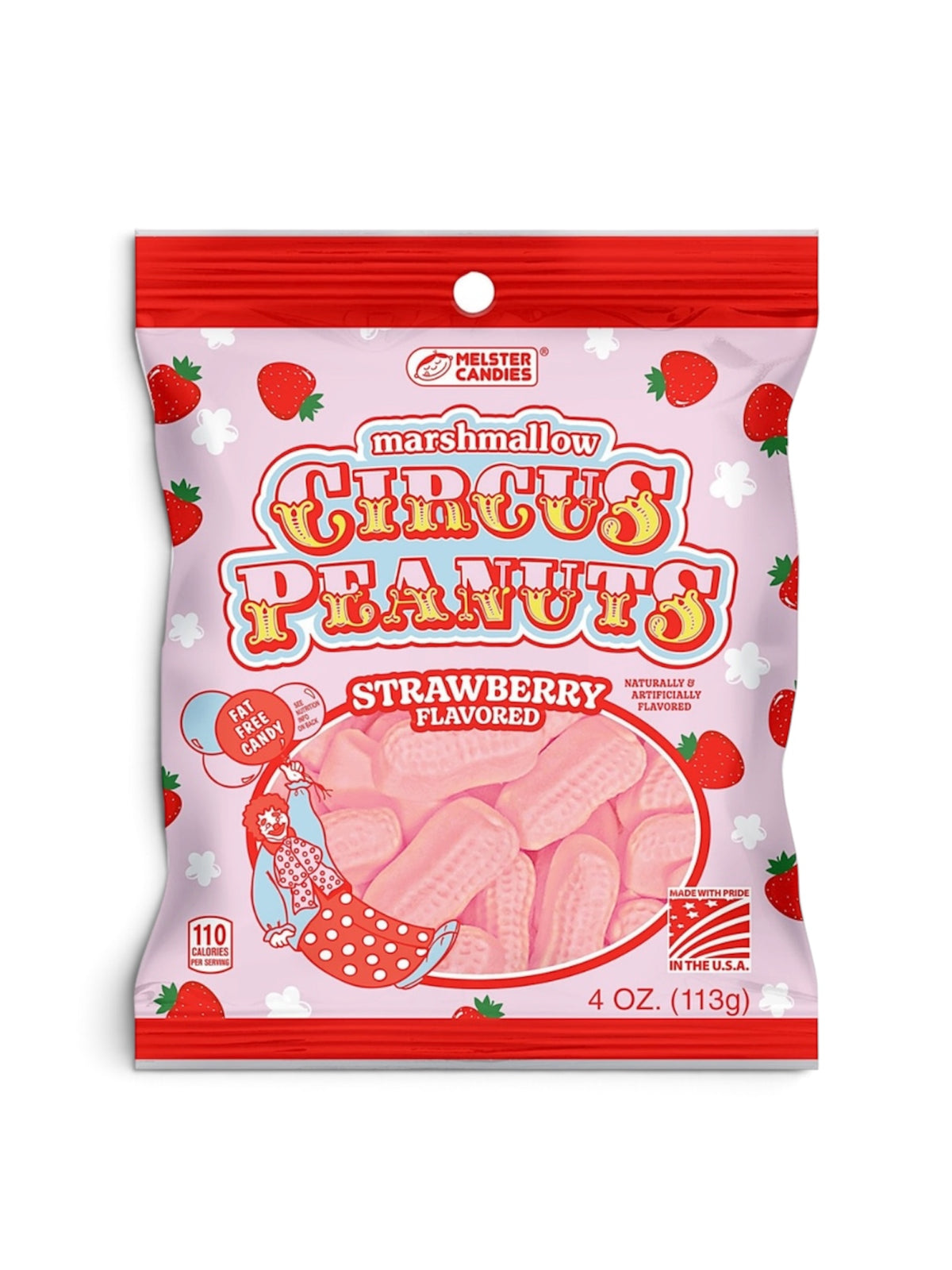 Circus Peanuts Strawberry Flavoured Marshmallow Candy – Imported USA