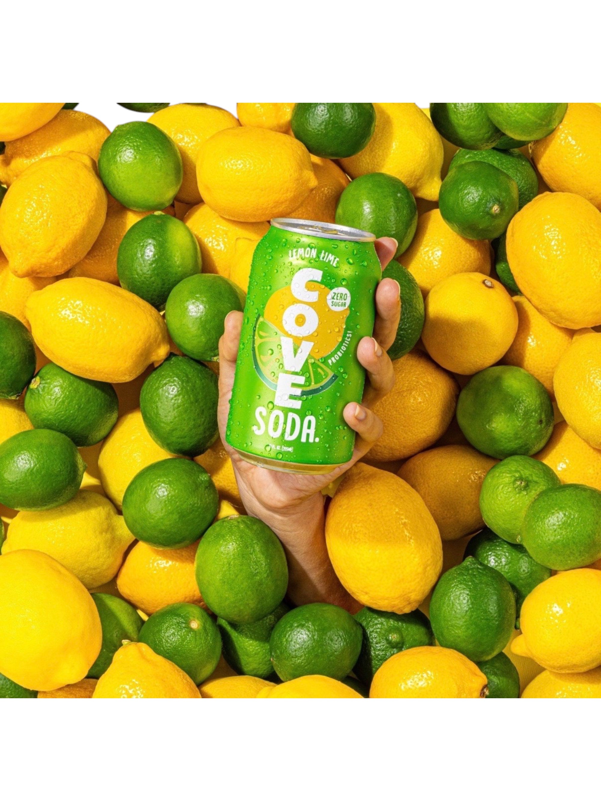Cove Soda Lemon Lime 355ml Can – Refreshing Citrus Sparkling Soft Drink