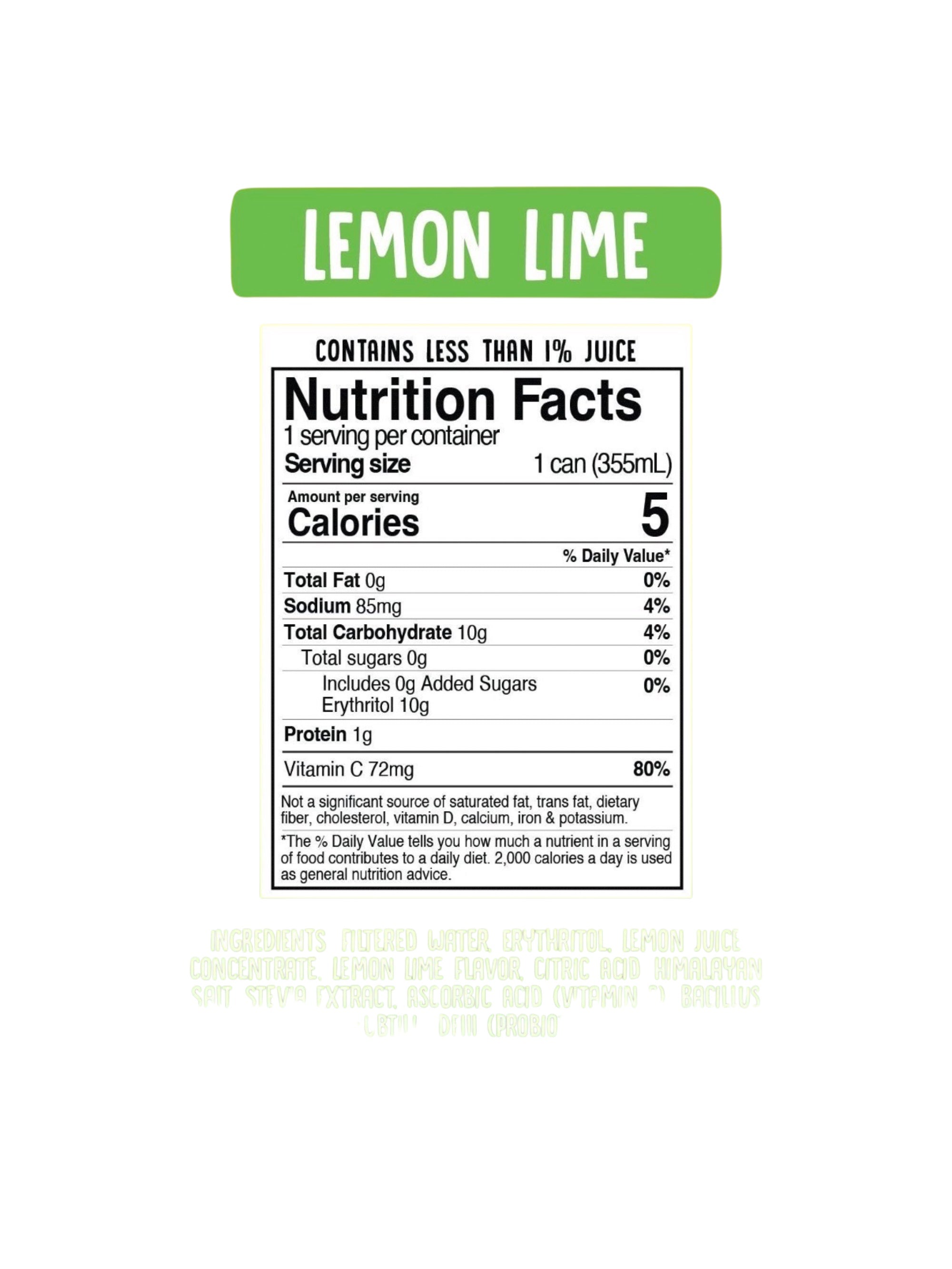 Cove Soda Lemon Lime 355ml Can – Refreshing Citrus Sparkling Soft Drink