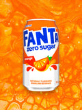 Fanta Orange Flavoured Soda Zero Sugar 355ml Imported Exotic Drink