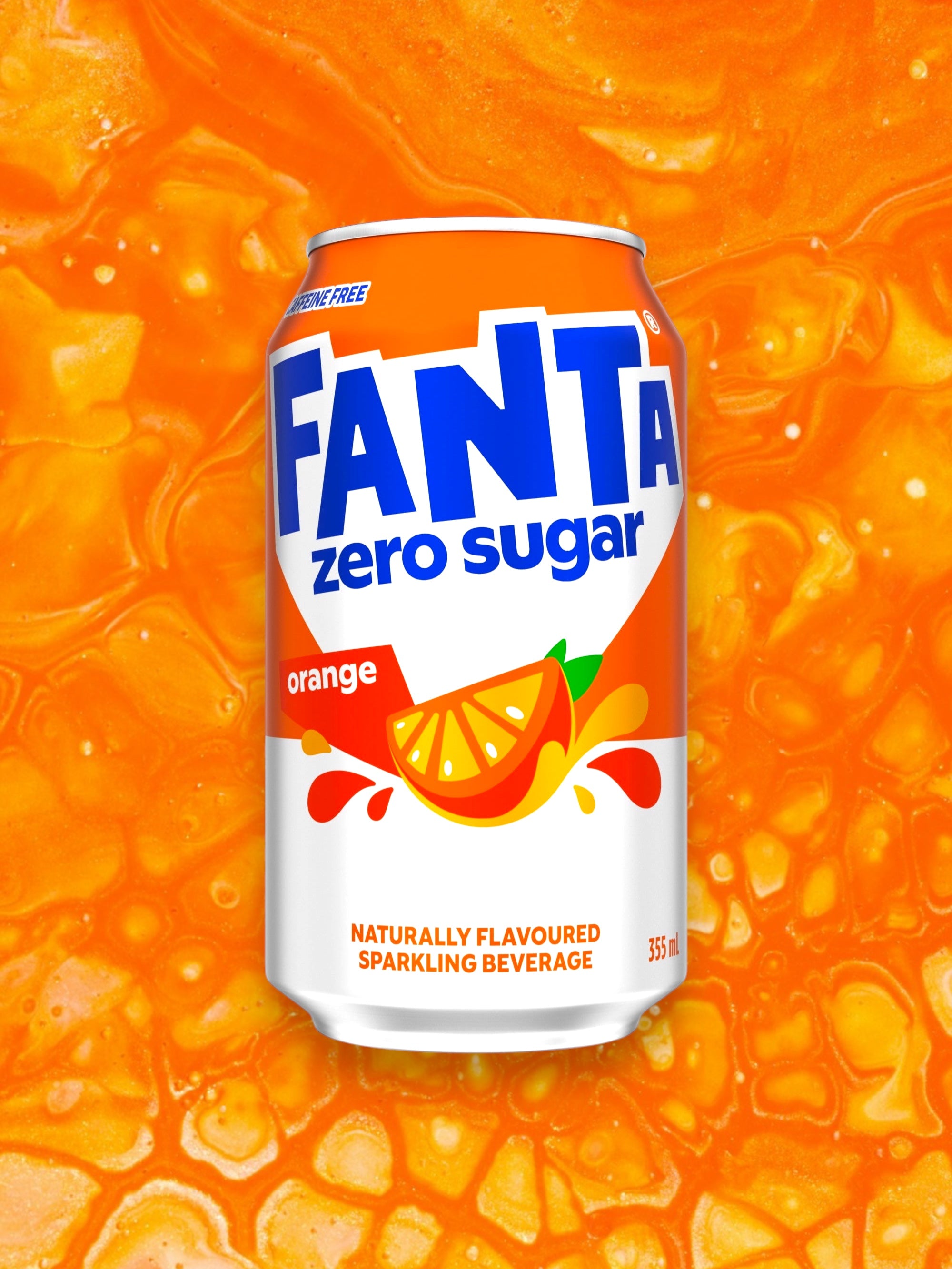 Fanta Orange Flavoured Soda Zero Sugar 355ml Imported Exotic Drink