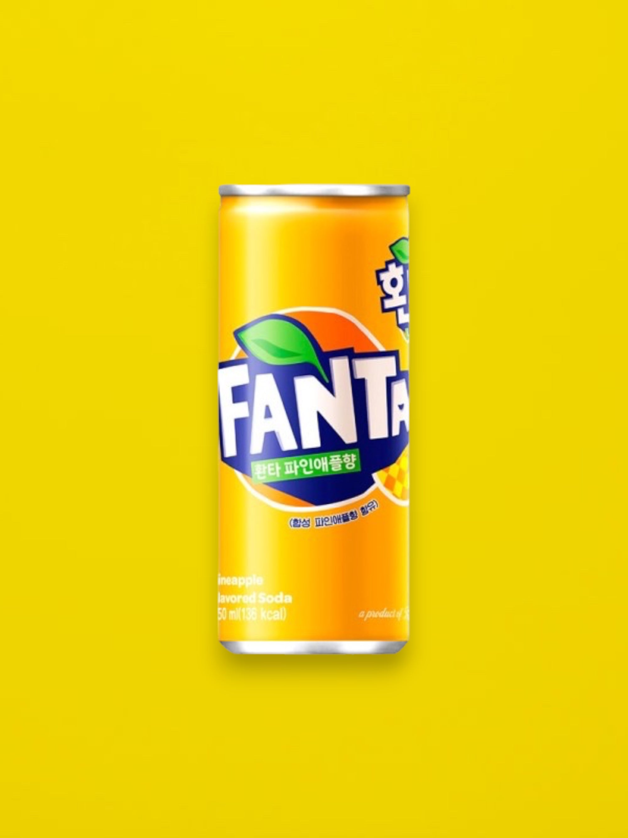 Fanta Pineapple Flavoured Soda 250ml Can Japanese Imported Exotic Soft Drink Limited Availability