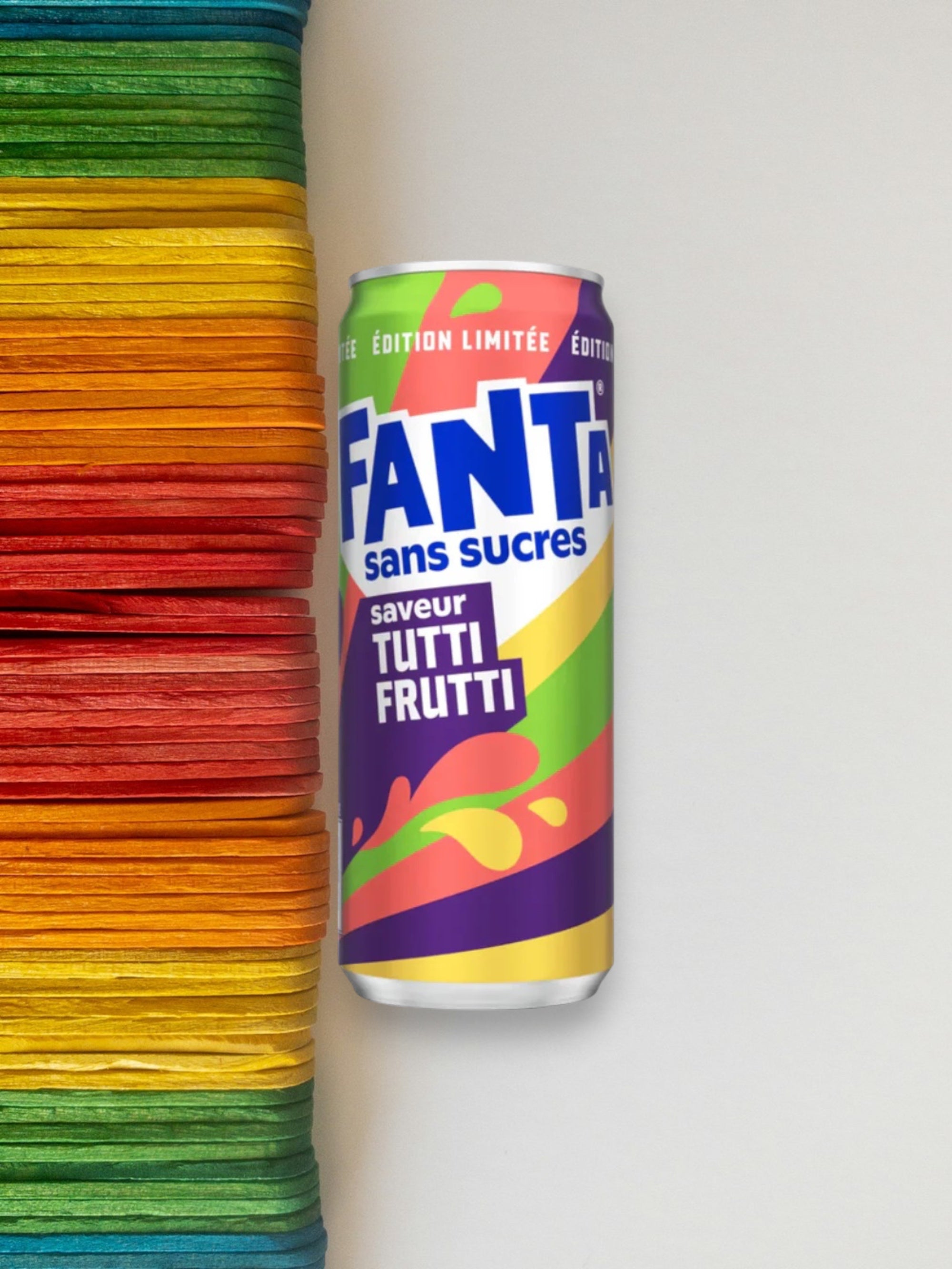 Fanta Tutti Frutti Flavoured Soda No Sugar 330ml Can Imported Exotic Soft Drink Limited Availability