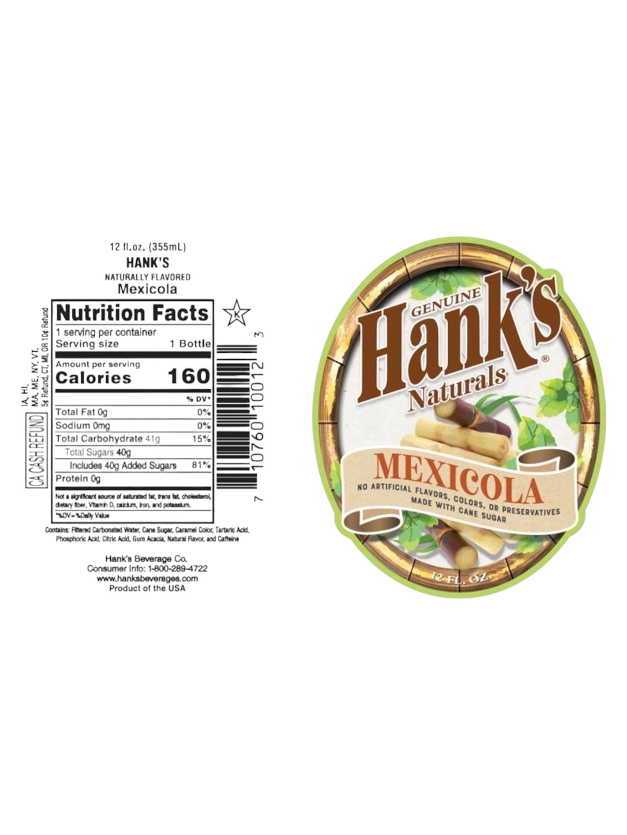 Hank’s Mexicola Soda 12oz – Imported Craft Cola from Southampton PA