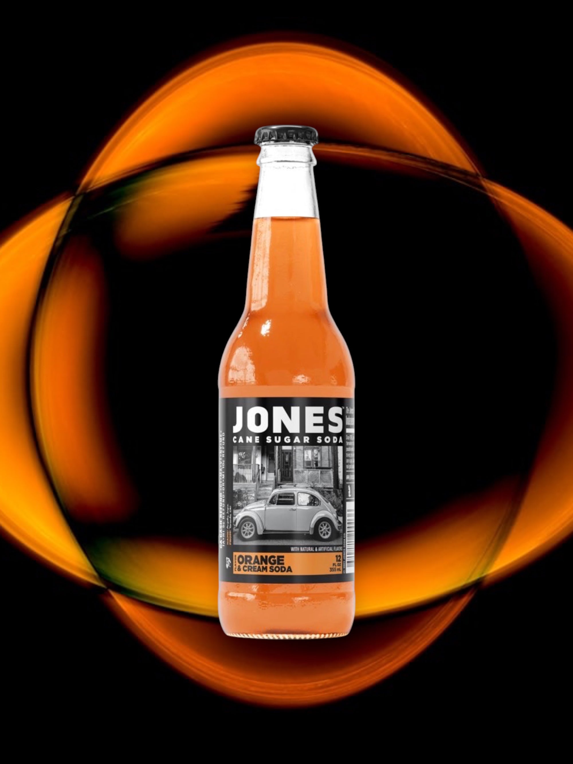 Jones Orange & Cream Soda 355ml Glass Bottle