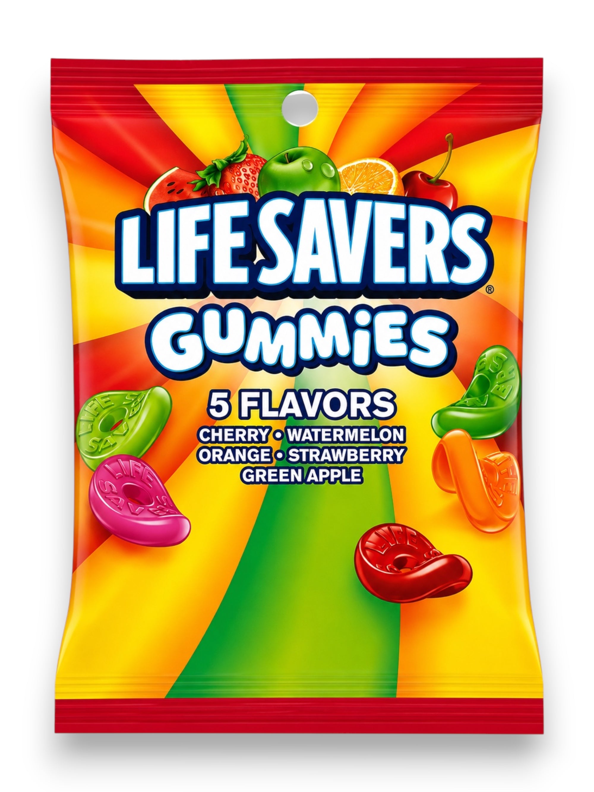 Life Savers 5 Flavours 198g Imported Candy – Assorted Fruity Gummies