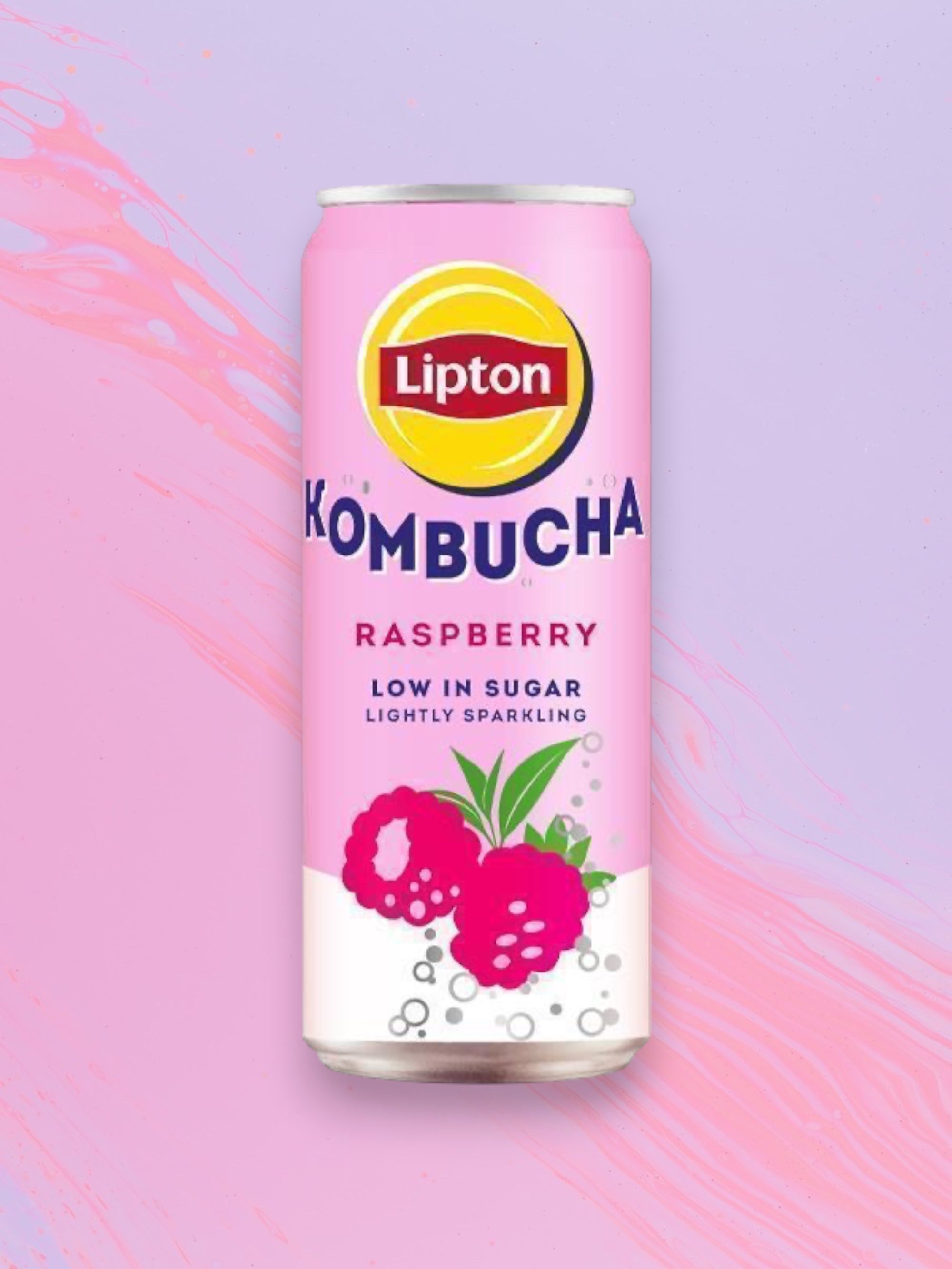 Lipton Kombucha Raspberry 250ml Can Limited Edition Imported from Ireland