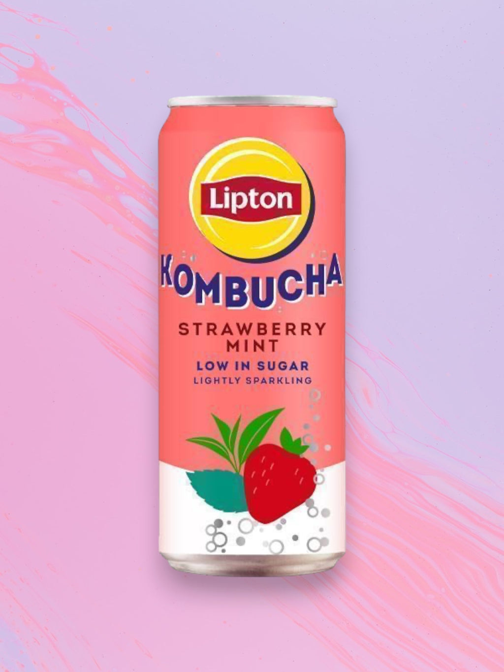 Lipton Kombucha Strawberry Mint 250ml Can Limited Edition Imported from Ireland
