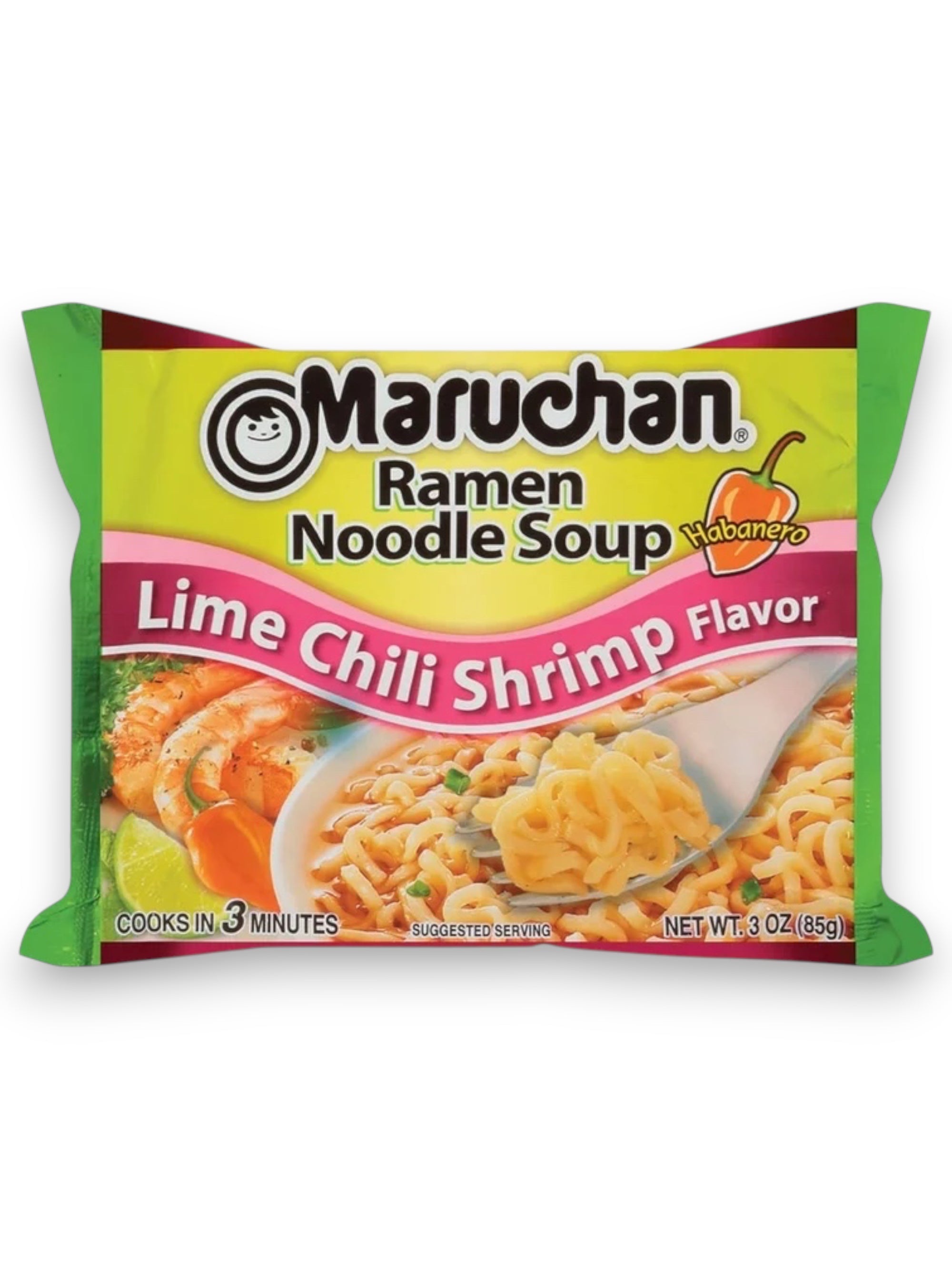 Maruchan Ramen Noodle Soup Lime Chili Shrimp Flavor | Spicy Seafood Instant Ramen Noodles