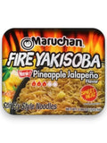 Maruchan Fire Yakisoba Pineapple Jalapeño Flavor | Sweet & Spicy Instant Stir-Fry Noodles