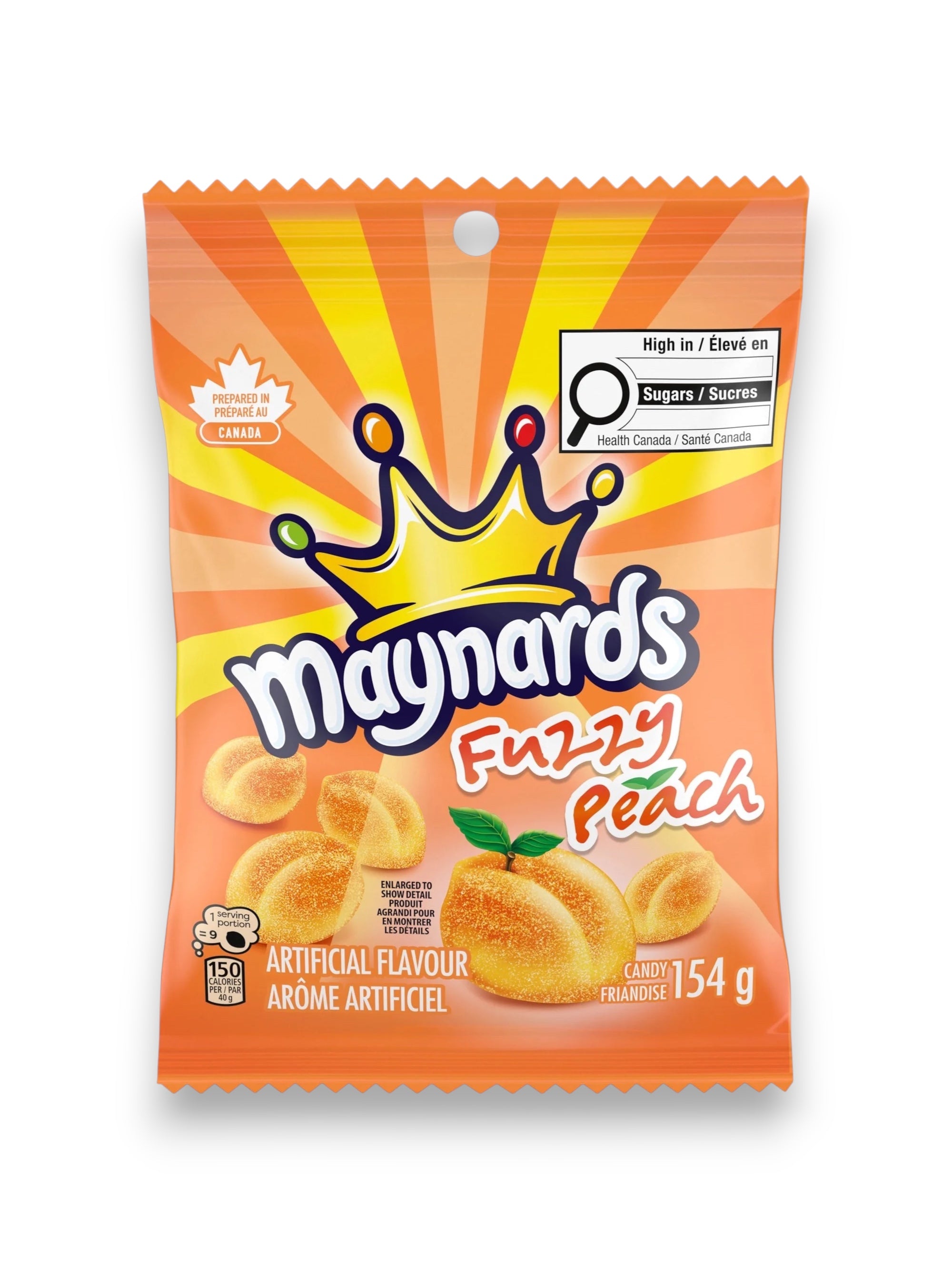 Maynards Fuzzy Peach 154g – Soft & Chewy Peach Candy