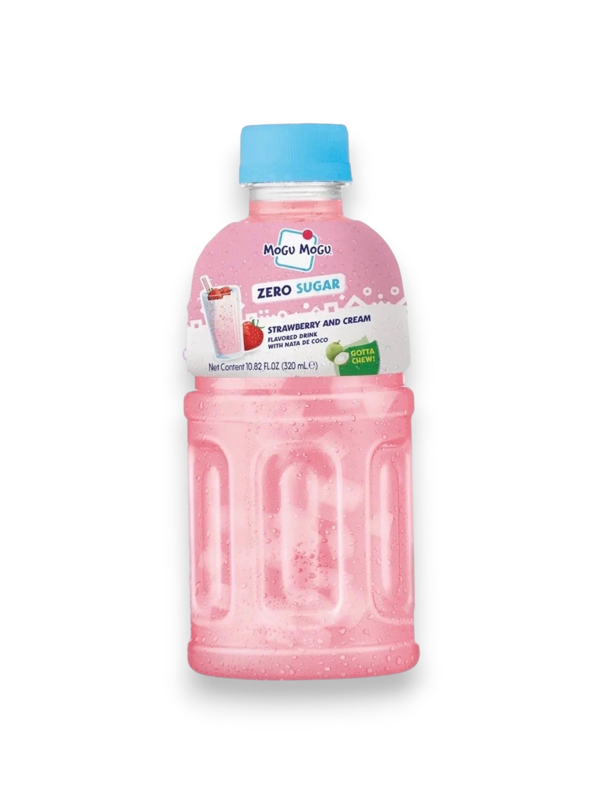 Mogu Mogu Strawberries & Cream Drink 320ml – Nata de Coco Imported Beverage