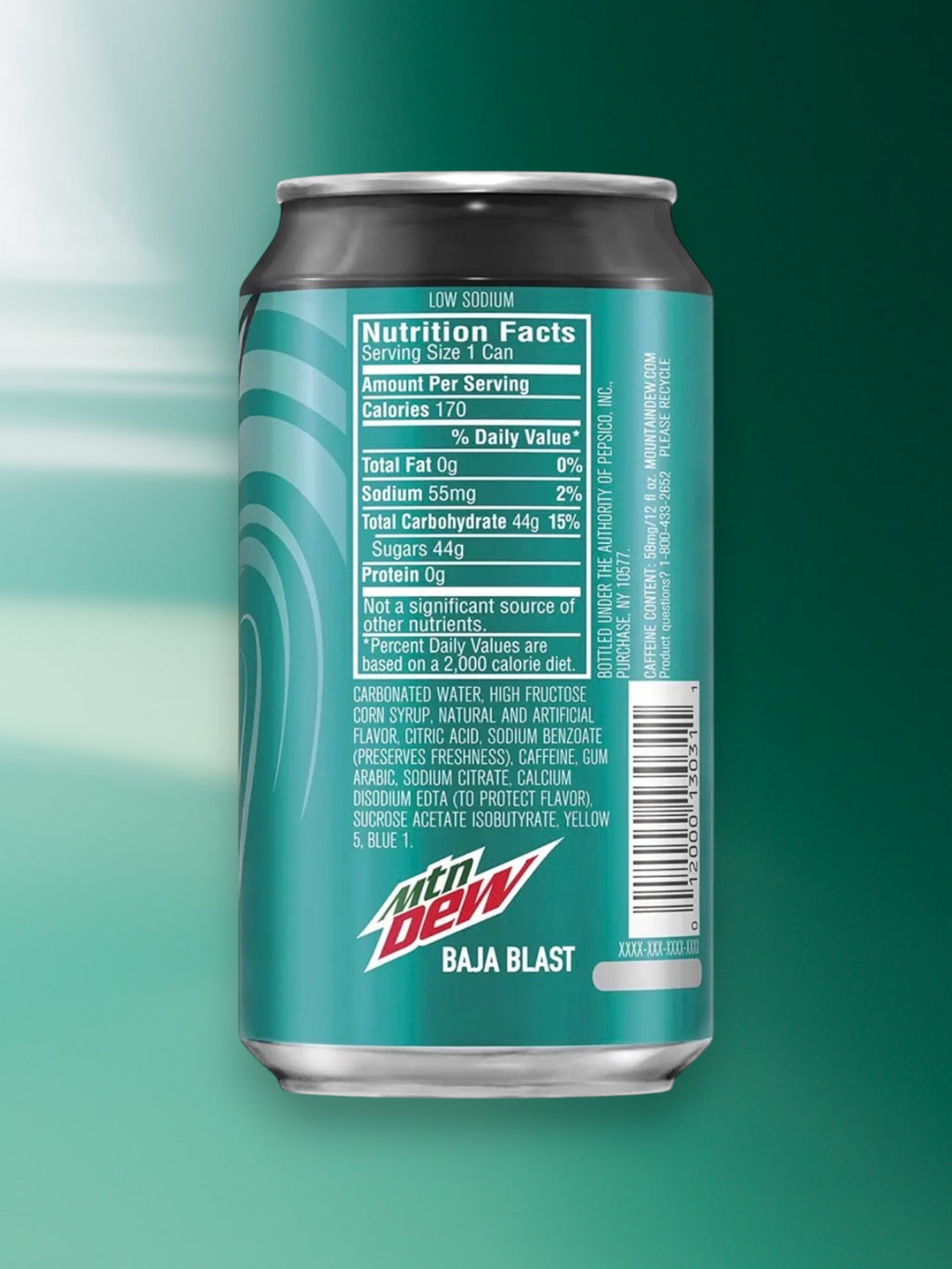 MTN DEW Baja Blast 355ml Can – Imported Tropical Lime Soda