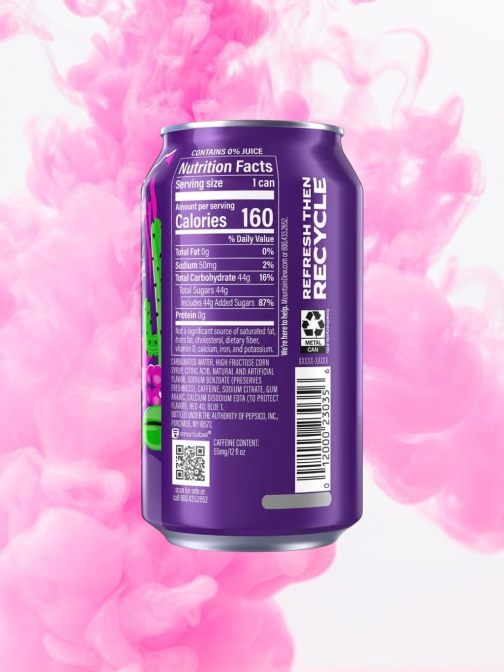 MTN DEW Purple Thunder 355ml Can – Imported Exotic Berry Plum Citrus Soda