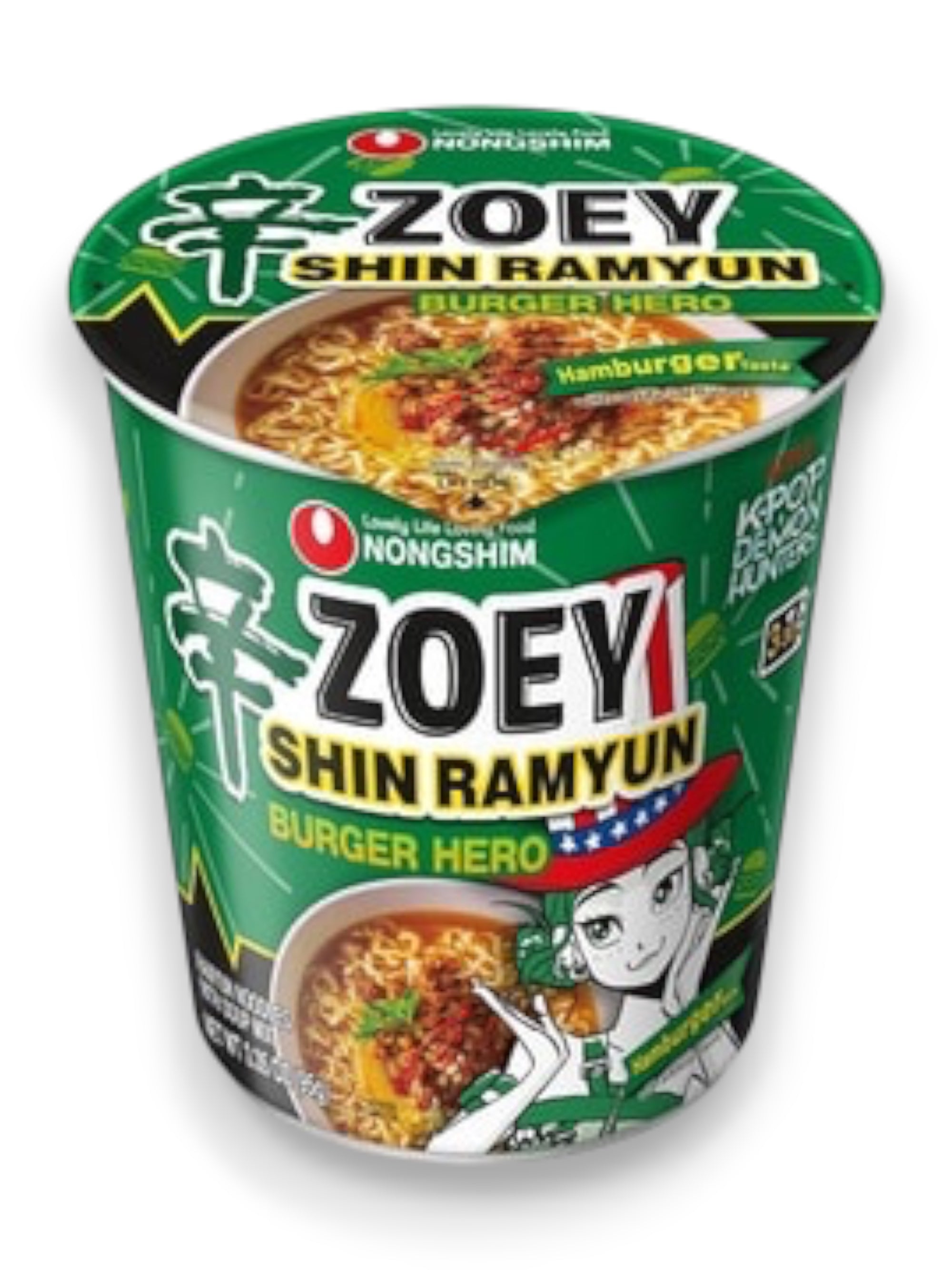 Nongshim ZOEY Shin Ramyun Burger Hero K-Pop Demon Hunters Edition | Korean Spicy Instant Noodles