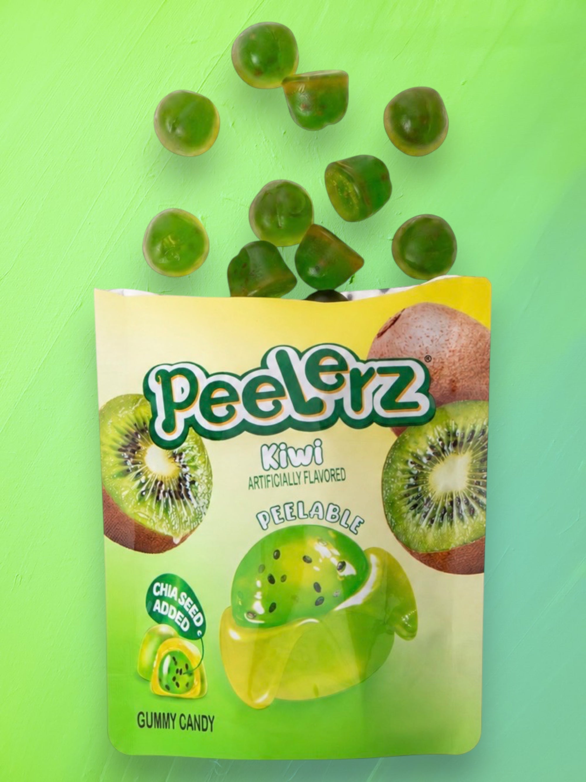 Amos Peelerz Kiwi Peelable Gummies 170g – Imported Exotic Candy