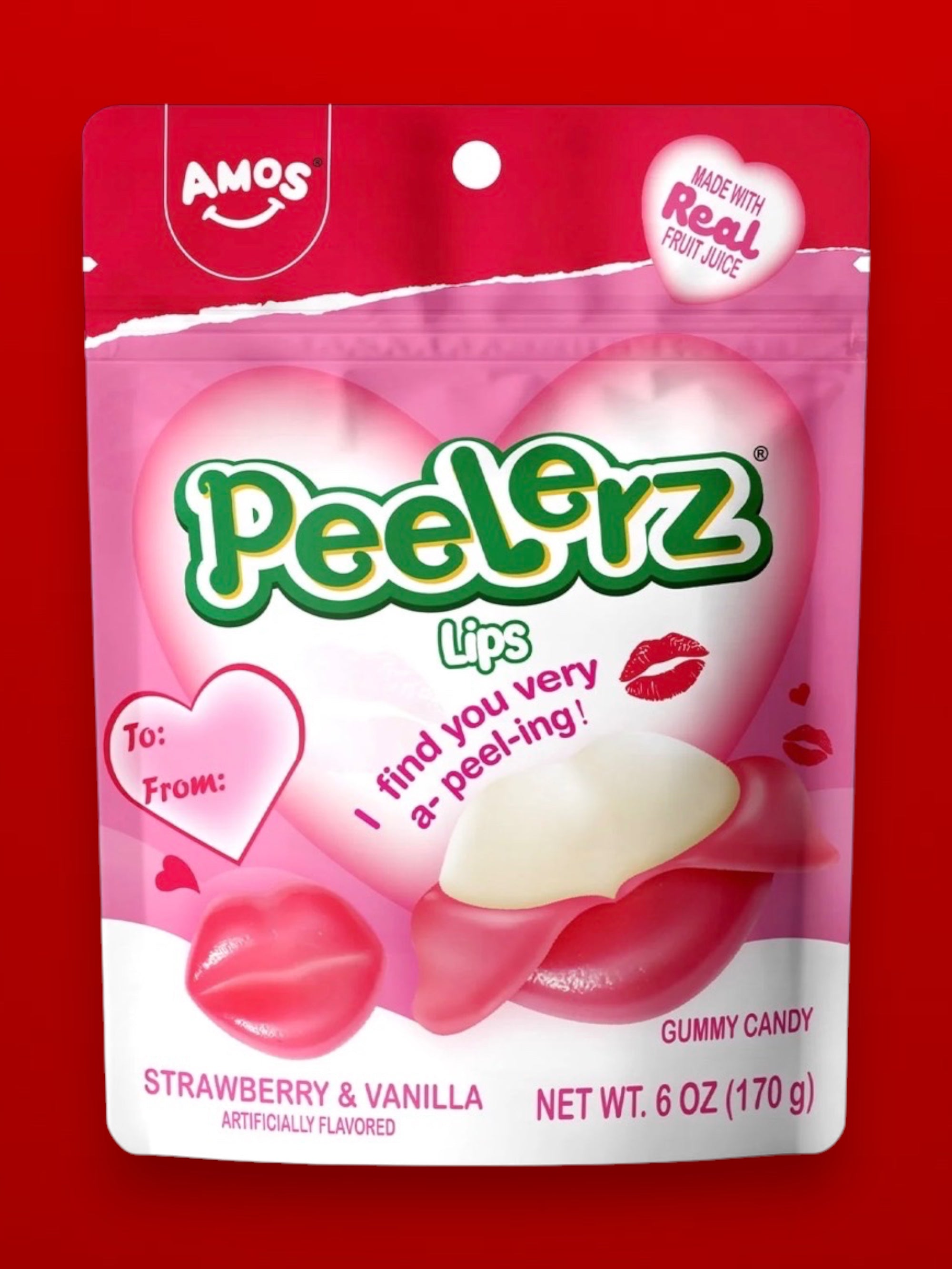 Amos Peelerz Lips Peelable Gummies 170g – Imported Exotic Candy