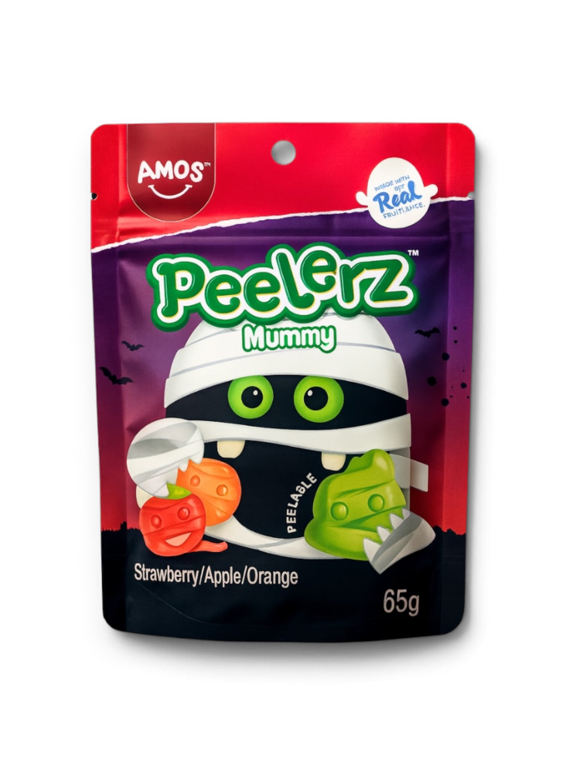 Peelerz Mummy Gummy Candy – 65 g | Apple, Orange & Strawberry