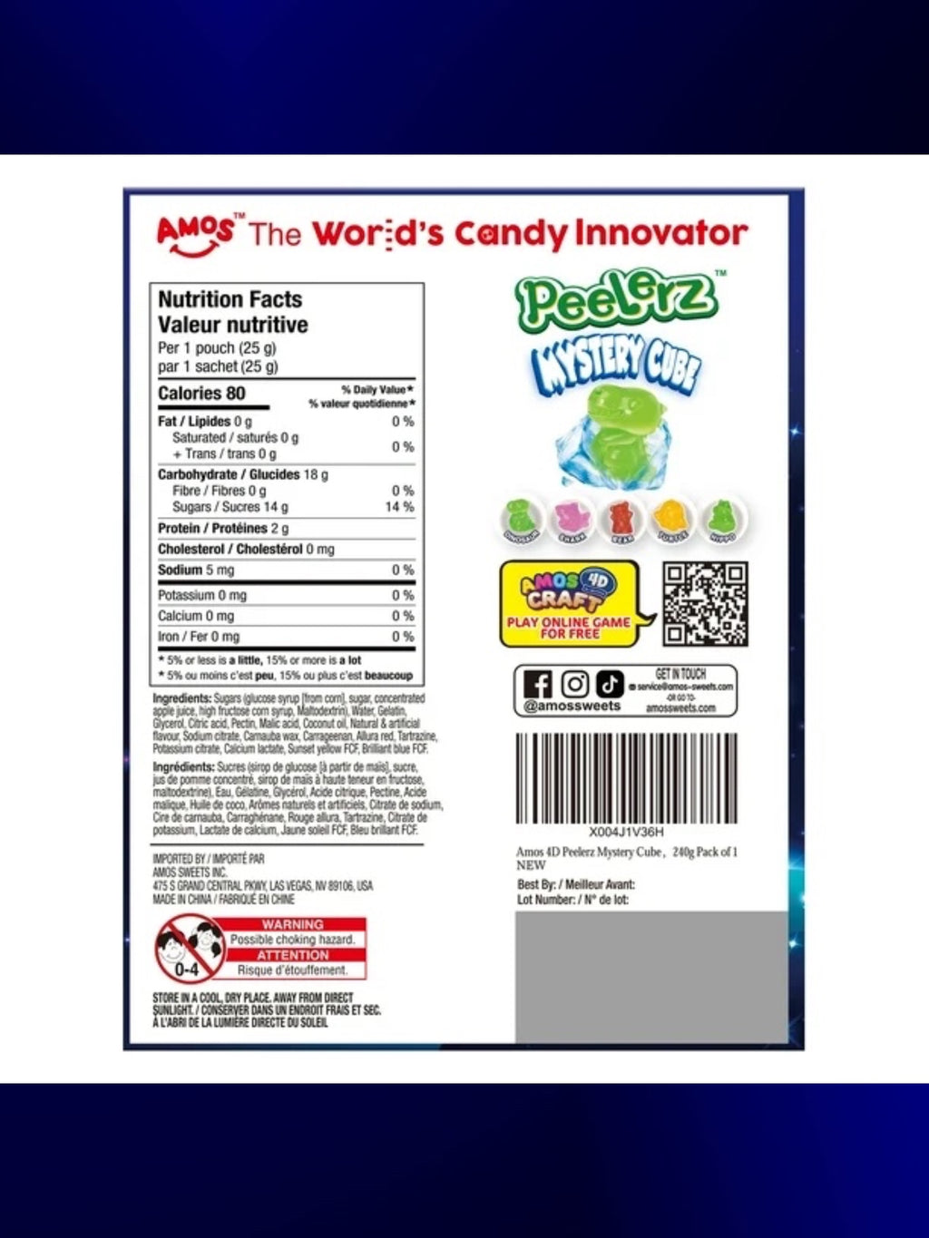 Amos Mystery Cube Candy 65g – Imported Exotic Gummy Candy