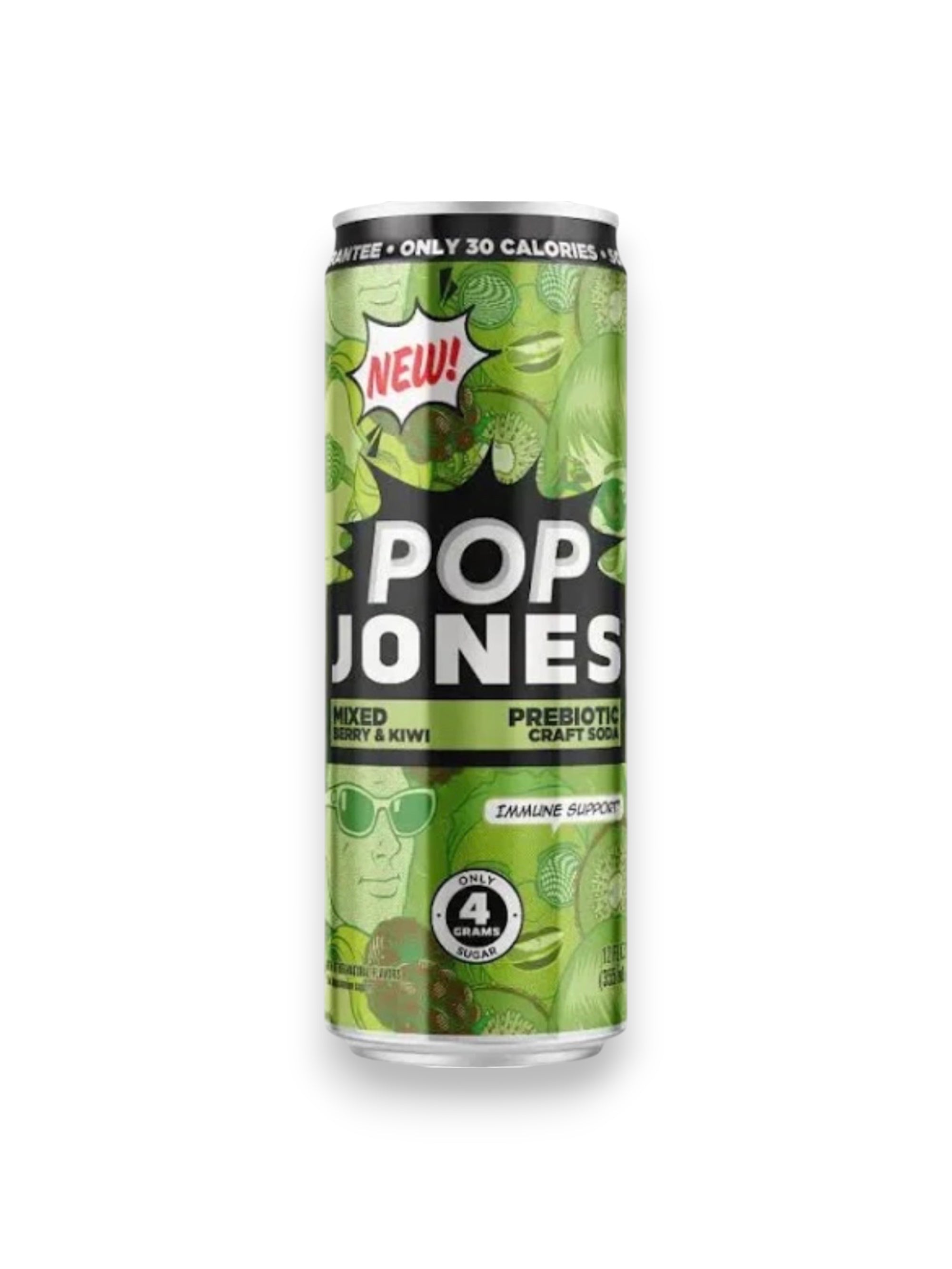 Pop Jones Mixed Berry Kiwi Soda 355ml – Imported USA Soft Drink