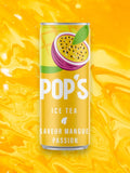 Pops Iced Tea Mango 330ml Can Limited Edition Imported from EU Saveur Mango