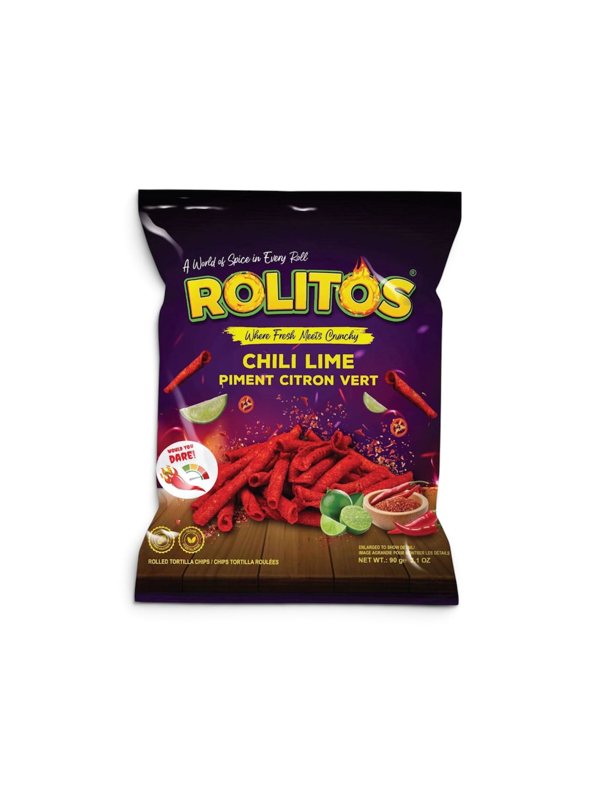 Rolitos Rolled Tortilla Chips – Spicy BBQ, Spicy Blue & Chili Lime | Imported from Guatemala