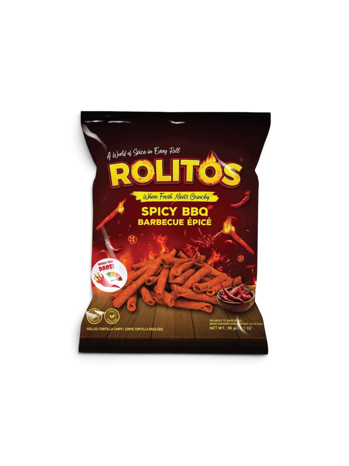 Rolitos Rolled Tortilla Chips – Spicy BBQ, Spicy Blue & Chili Lime | Imported from Guatemala