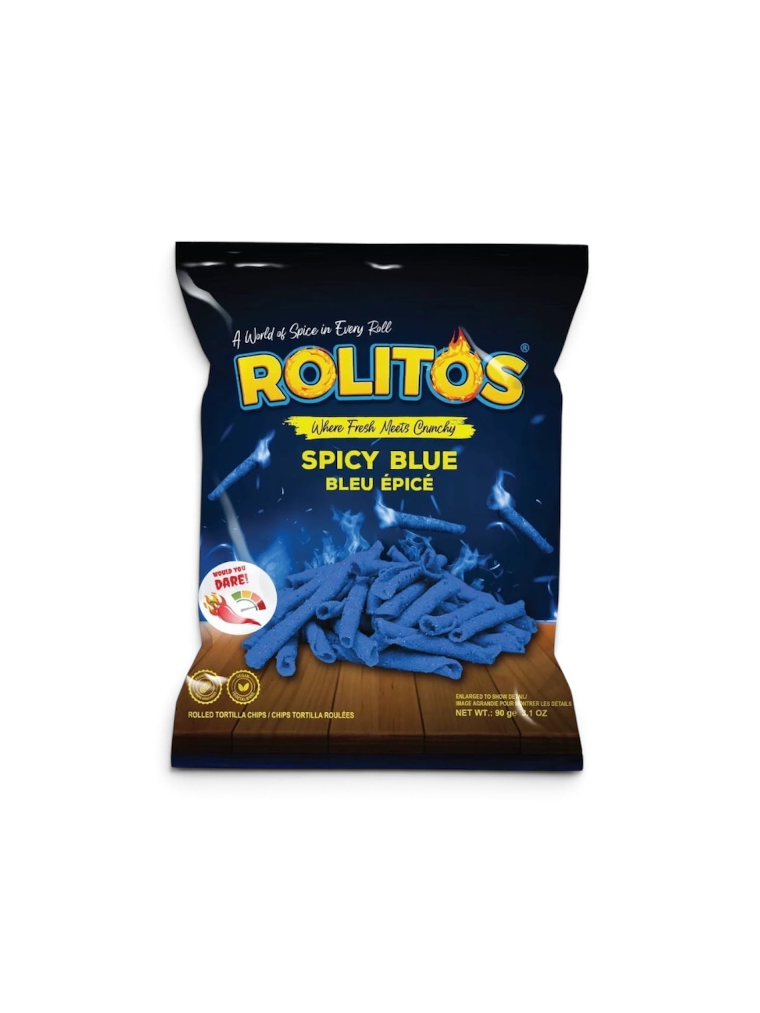 Rolitos Rolled Tortilla Chips – Spicy BBQ, Spicy Blue & Chili Lime | Imported from Guatemala