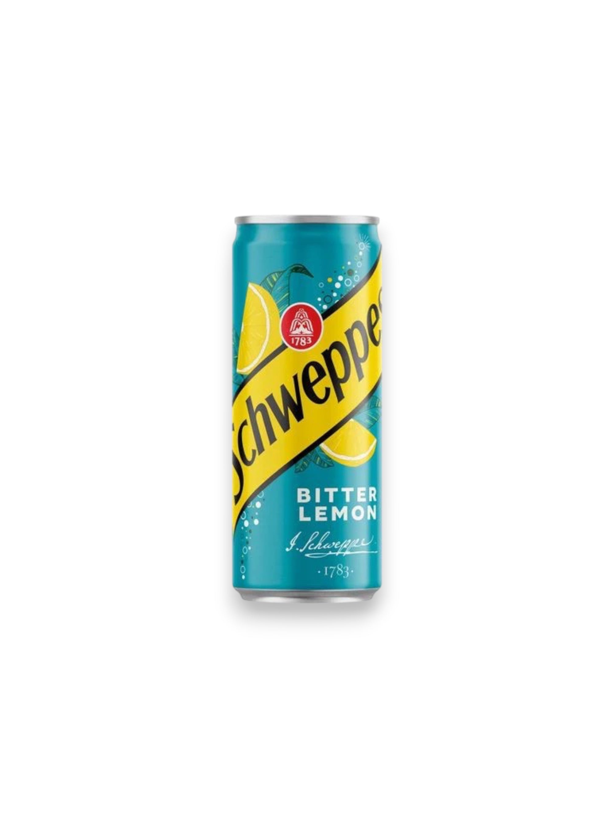 Schweppes Bitter Lemon 330ml Can – Imported from France Premium Citrus Soft Drink