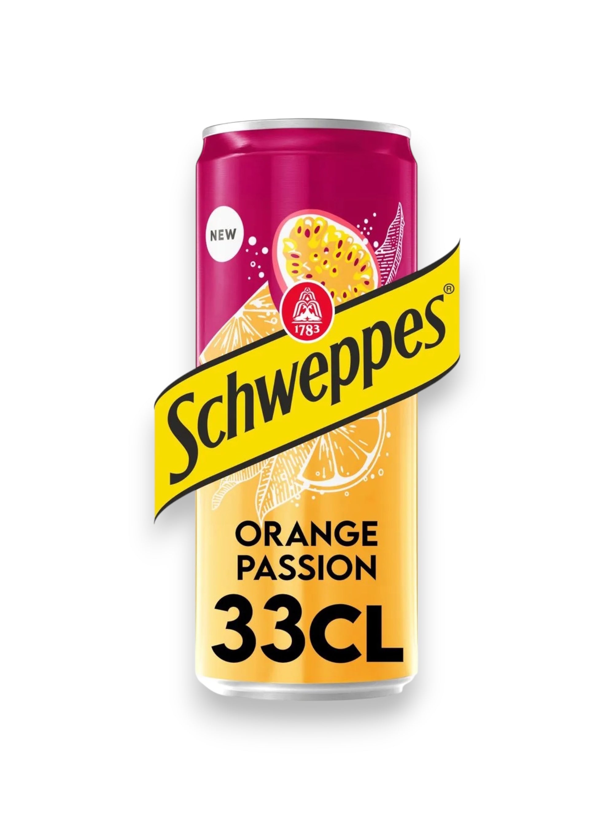 Schweppes Orange Passion 330ml Can – Imported from France Premium Citrus Soft Drink