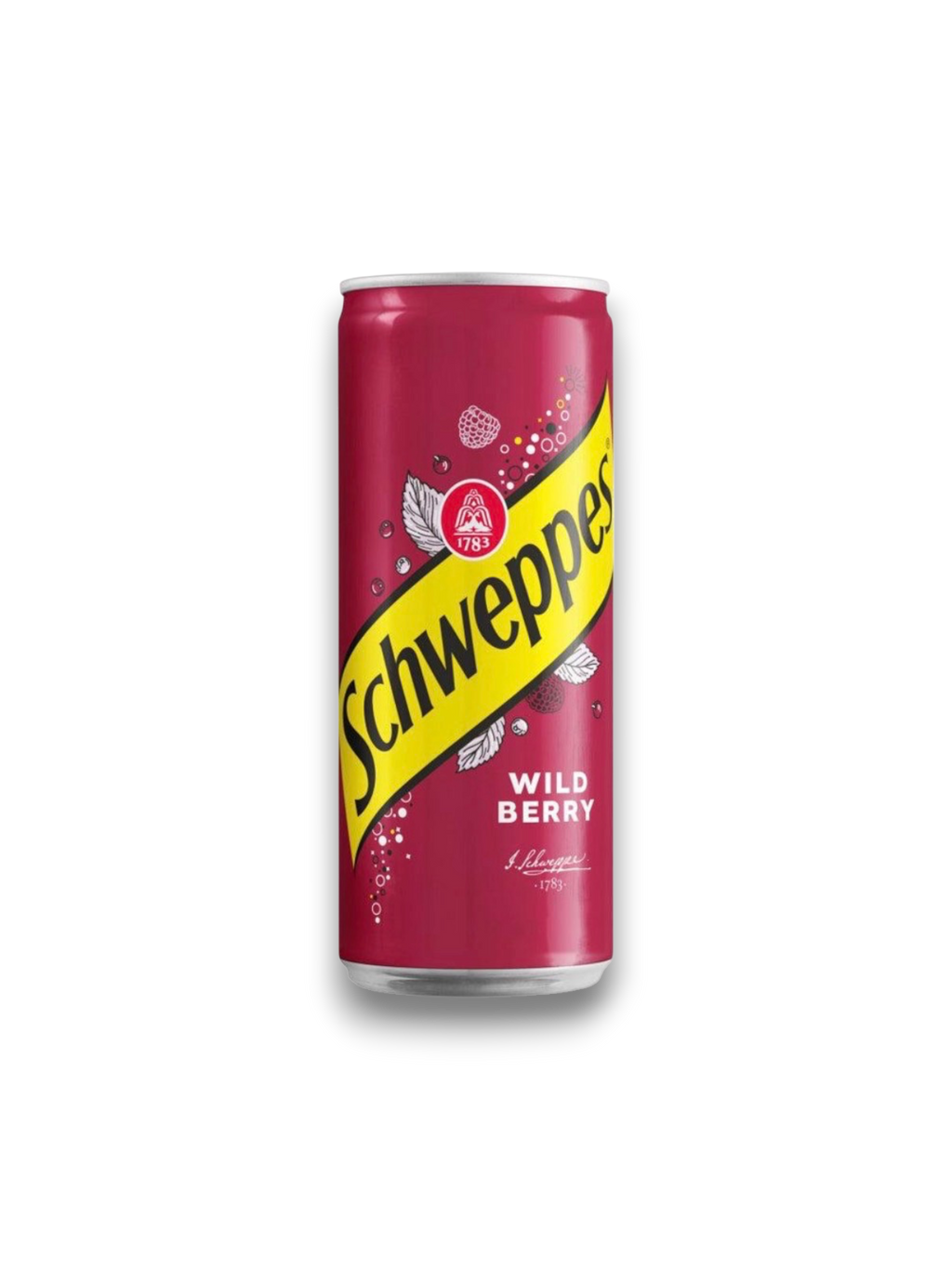 Schweppes Wild Berry 330ml Can – Imported from France Premium Berry Soft Drink