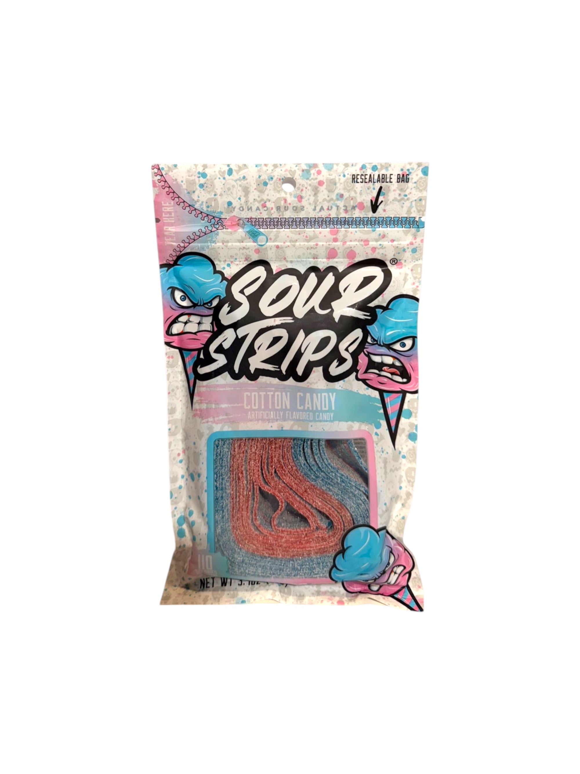 Sour Strips cotton candy candy 96g imported from Spain pack
