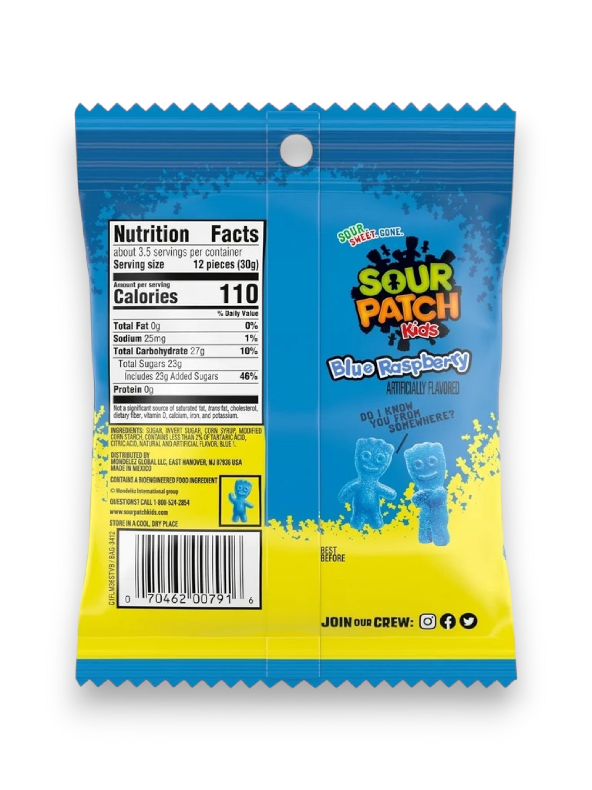 Sour Patch Kids Blue Raspberry Candy 102g | Imported Sour Candy