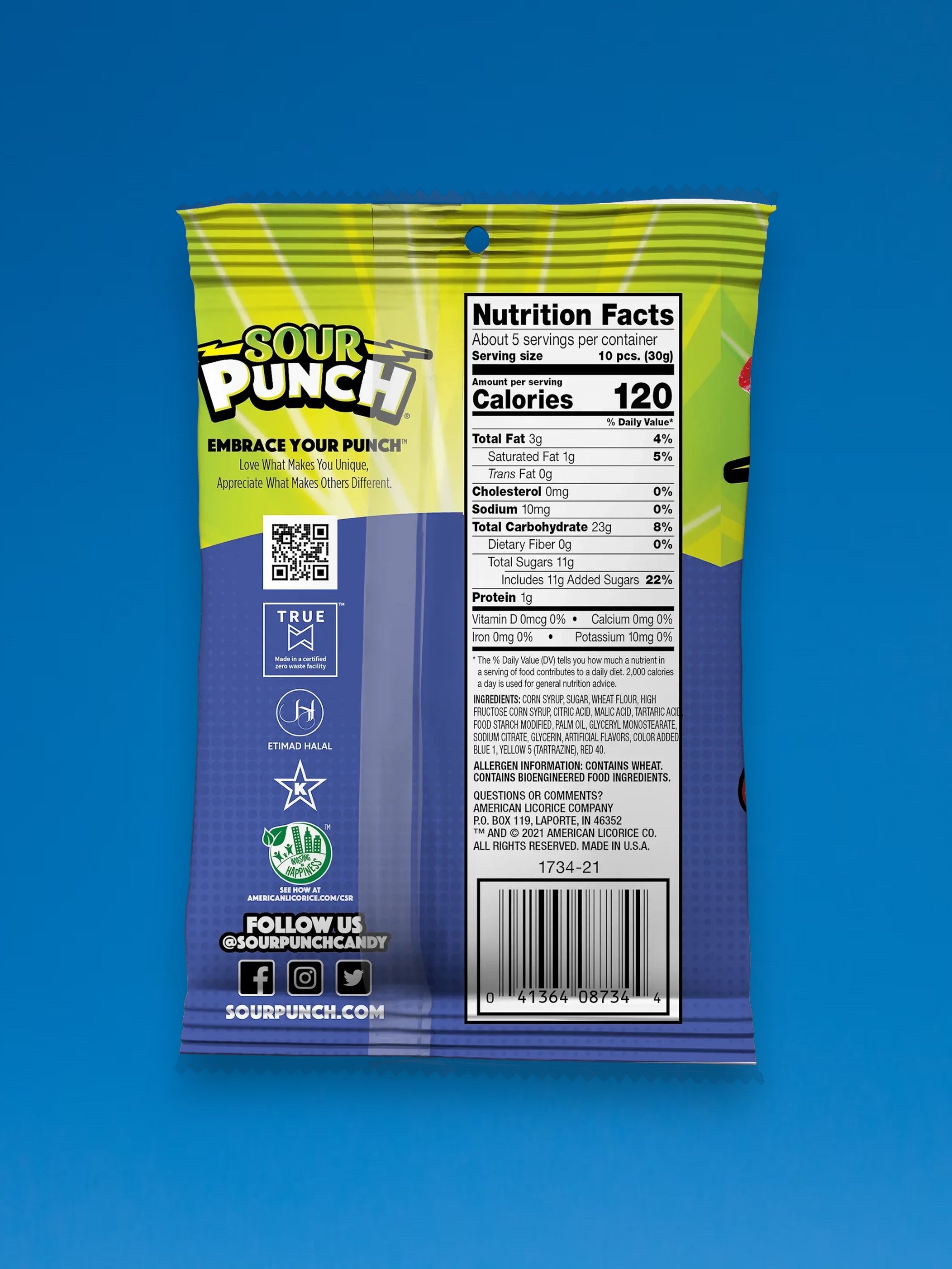 Sour Punch Assorted Flavour Candy 142g | Imported Sour Gummies