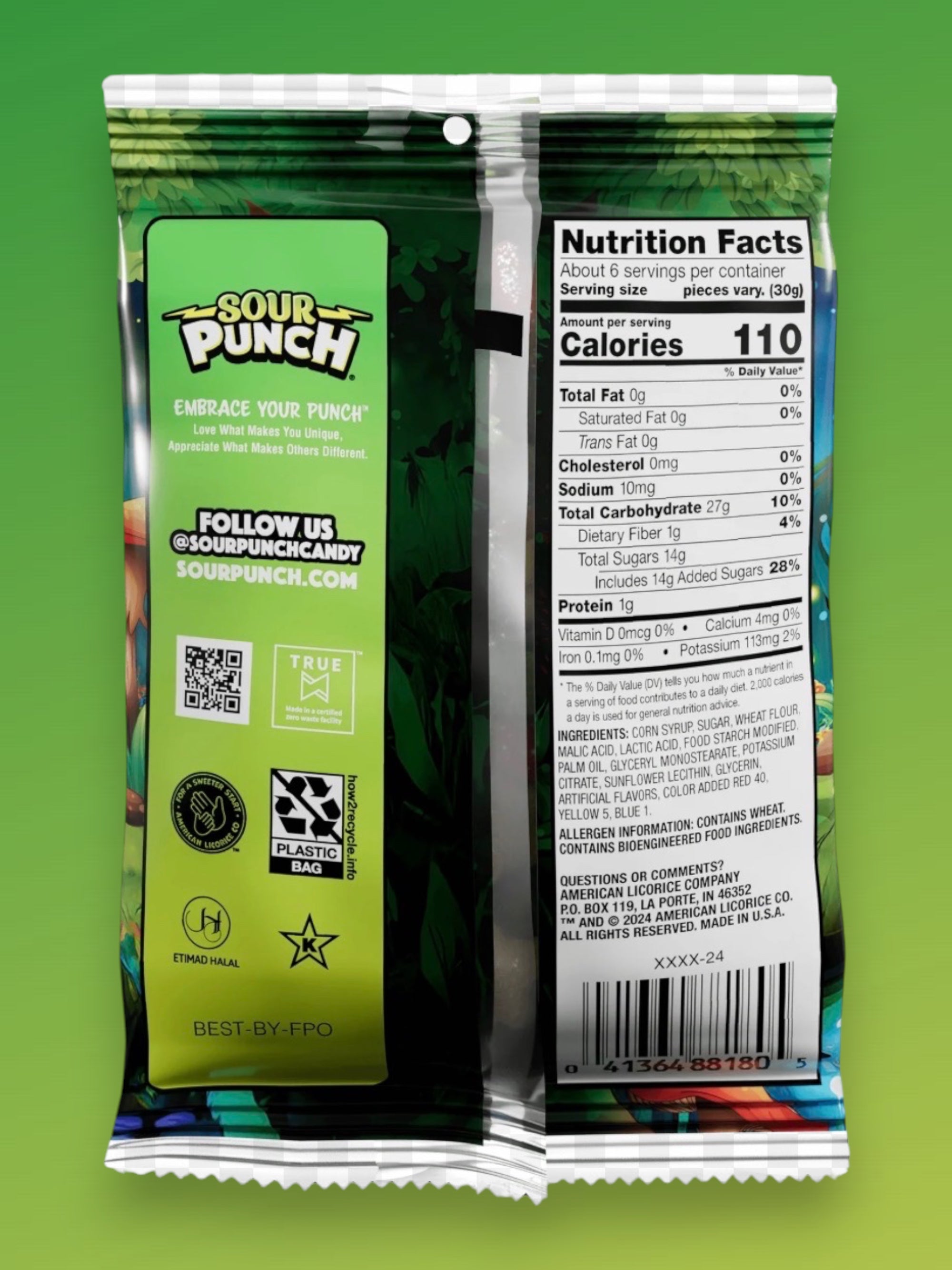 Sour Punch Enhanced Forest Shapes Candy 184g | Imported Exotic Sour Gummies
