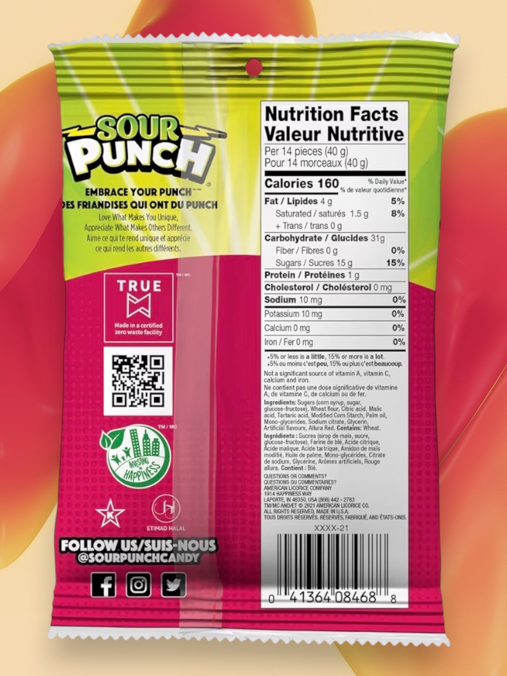 Sour Punch Strawberry Candy 142g | Imported Sour Strawberry Gummies