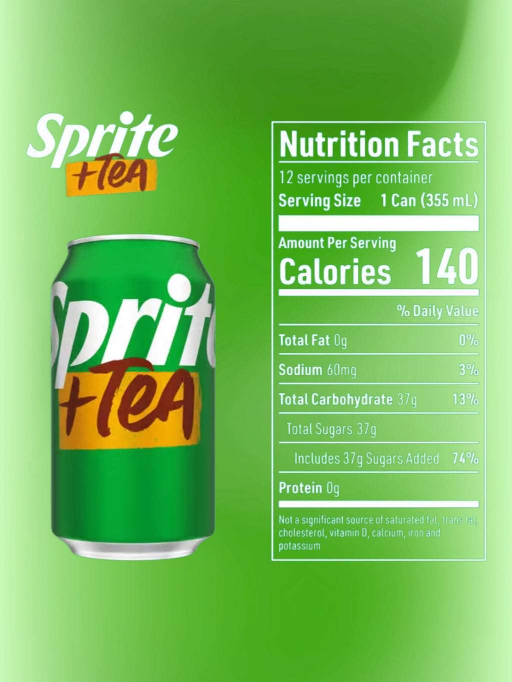 Sprite Tea Flavour Soda Drink – 355ml Imported Exotic Can