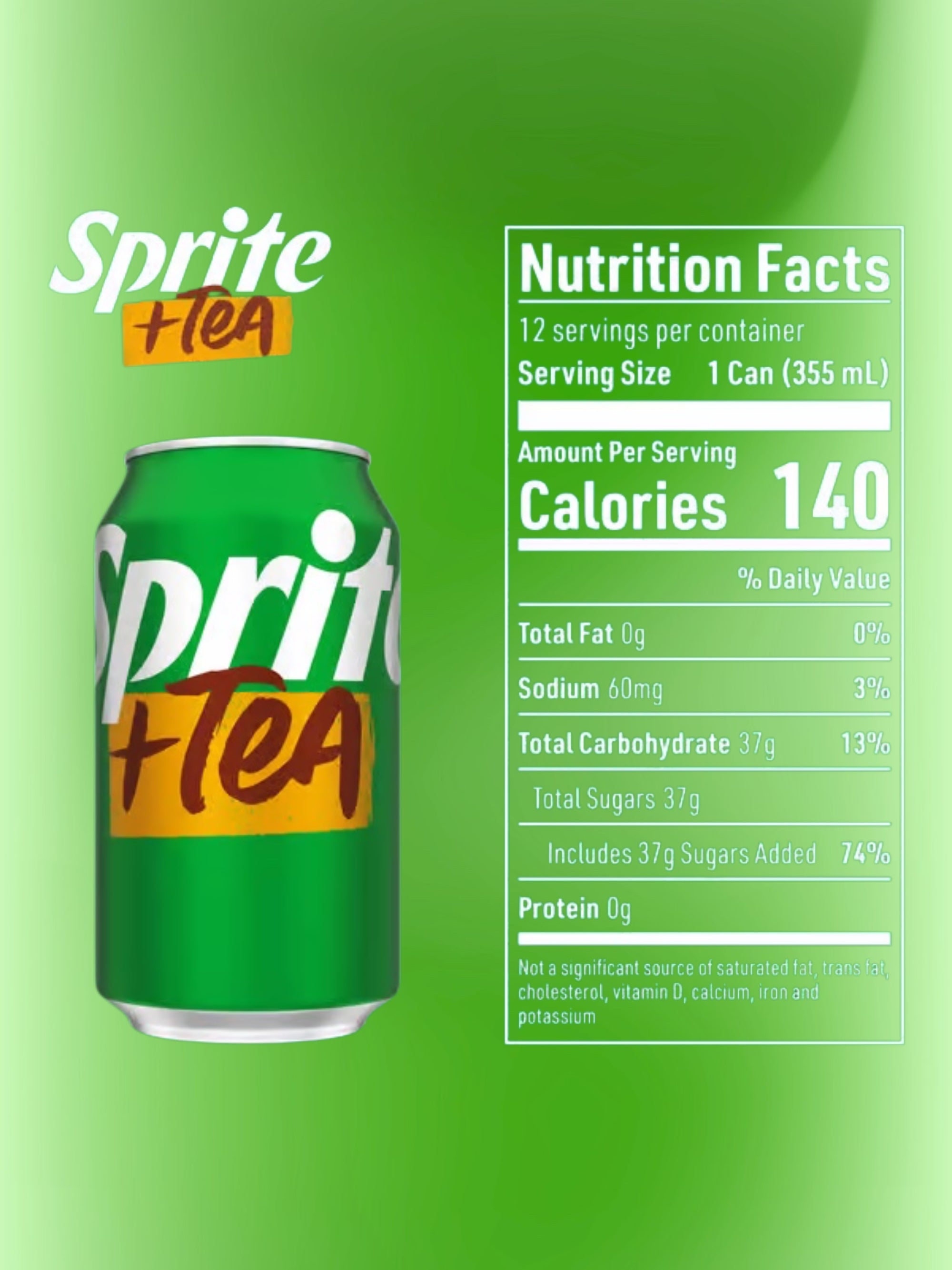 Sprite Tea Flavour Soda Drink – 355ml Imported Exotic Can