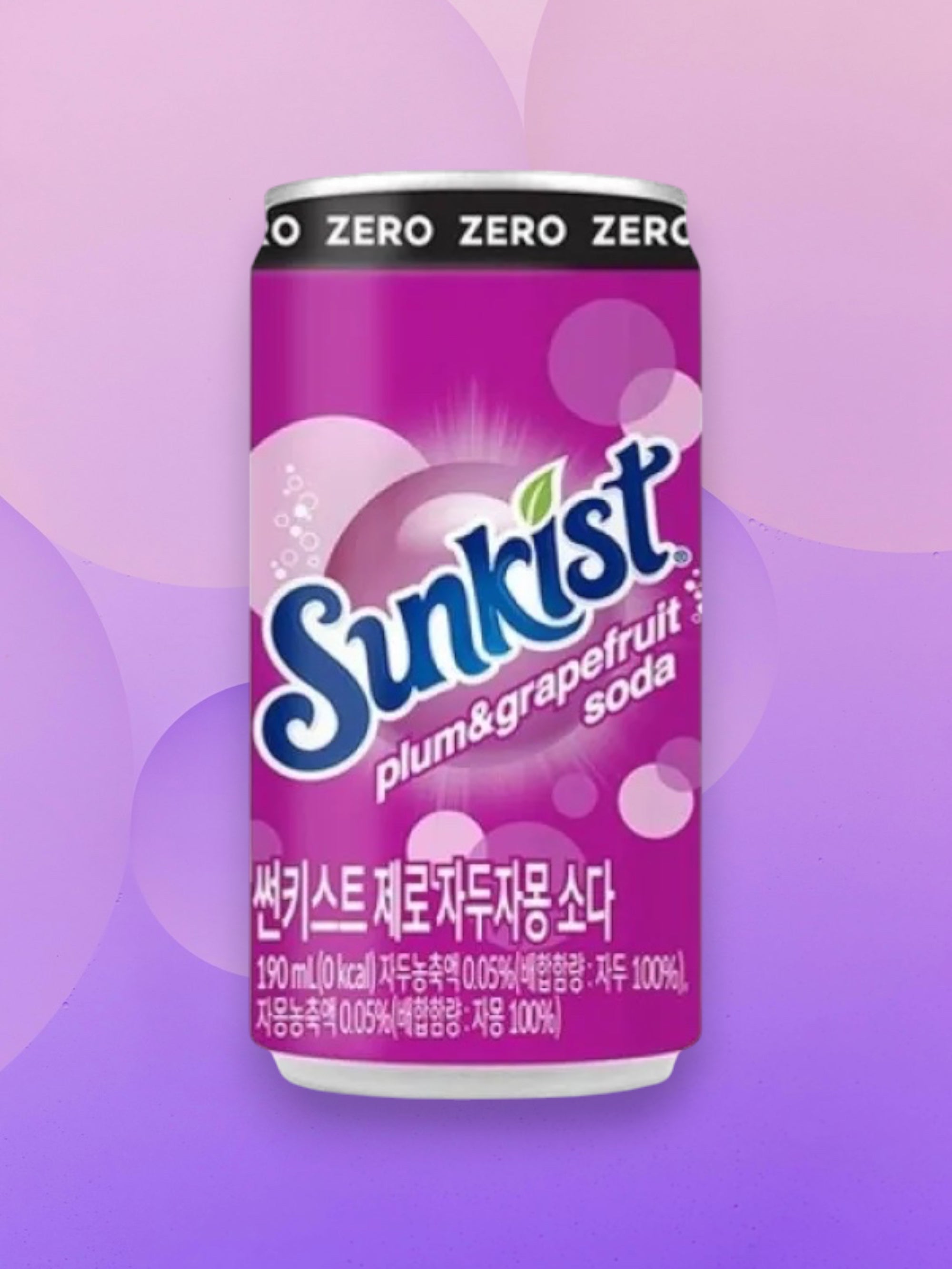 Sunkist Plum Grapefruit Soda Zero Sugar 355ml Can – Imported Exotic Drink