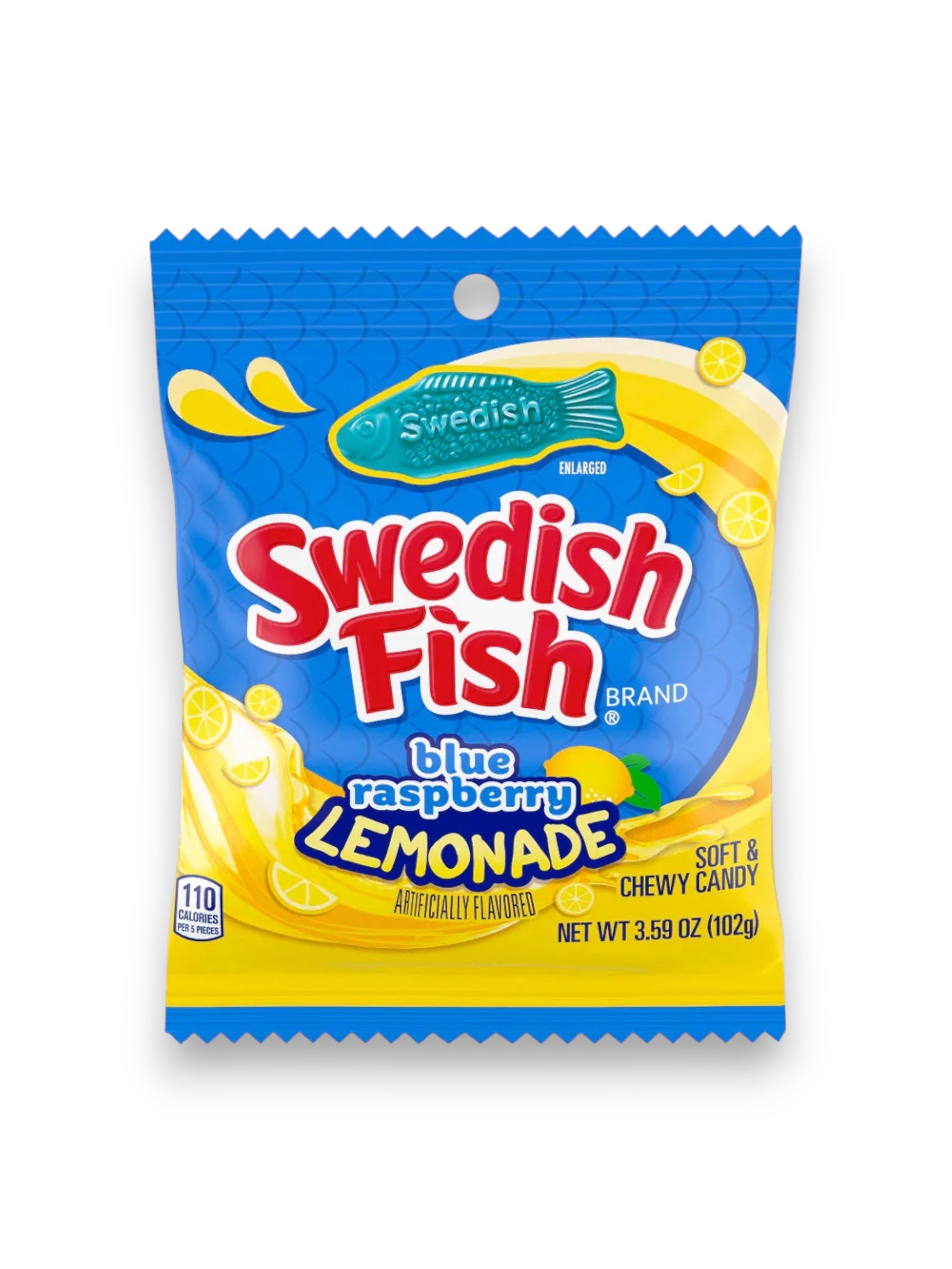 Swedish Fish Blue Raspberry & Lemonade Candy 102g | Imported Soft Candy
