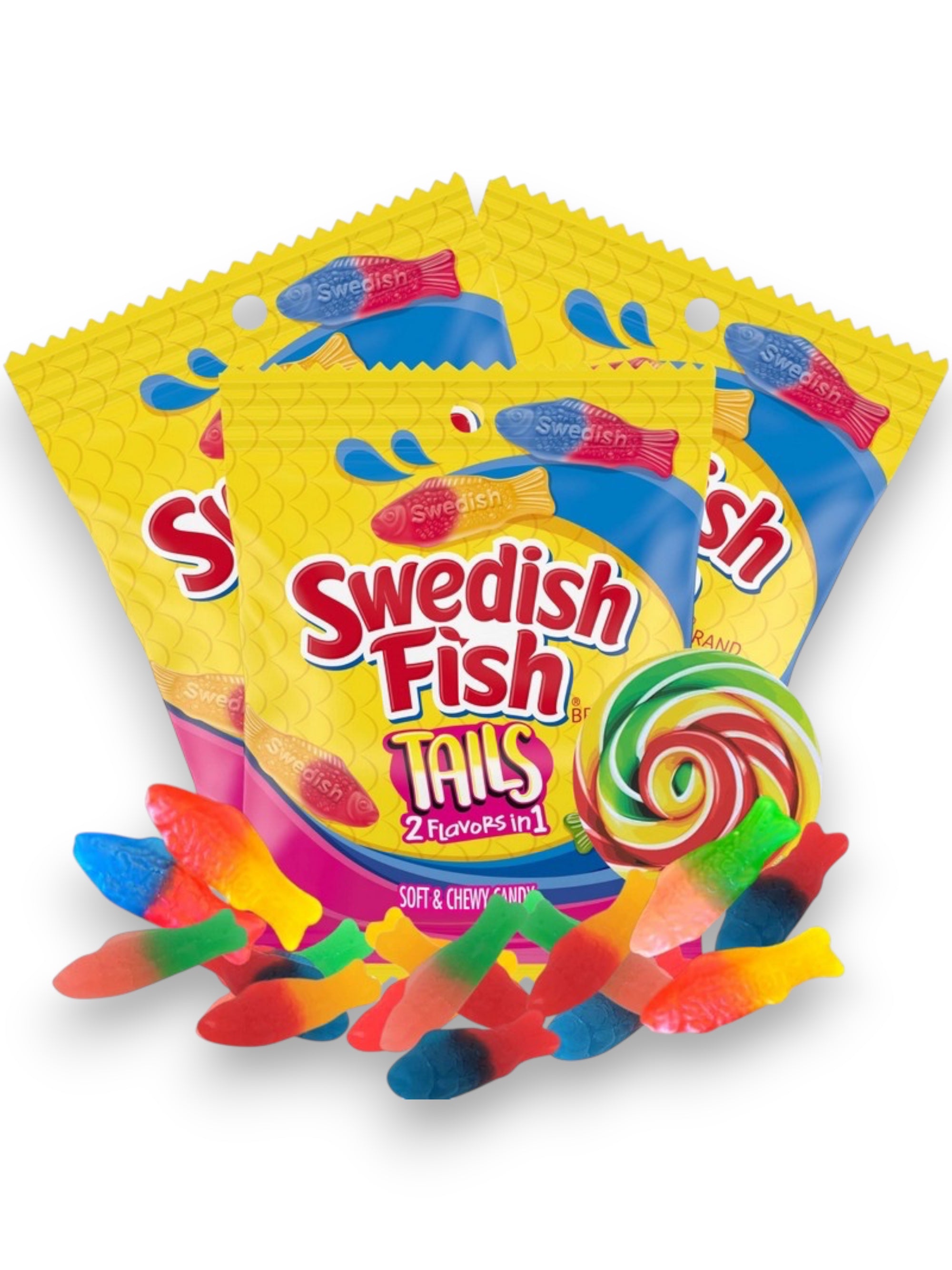 Swedish Fish Tails Candy 102g | Imported Soft Candy