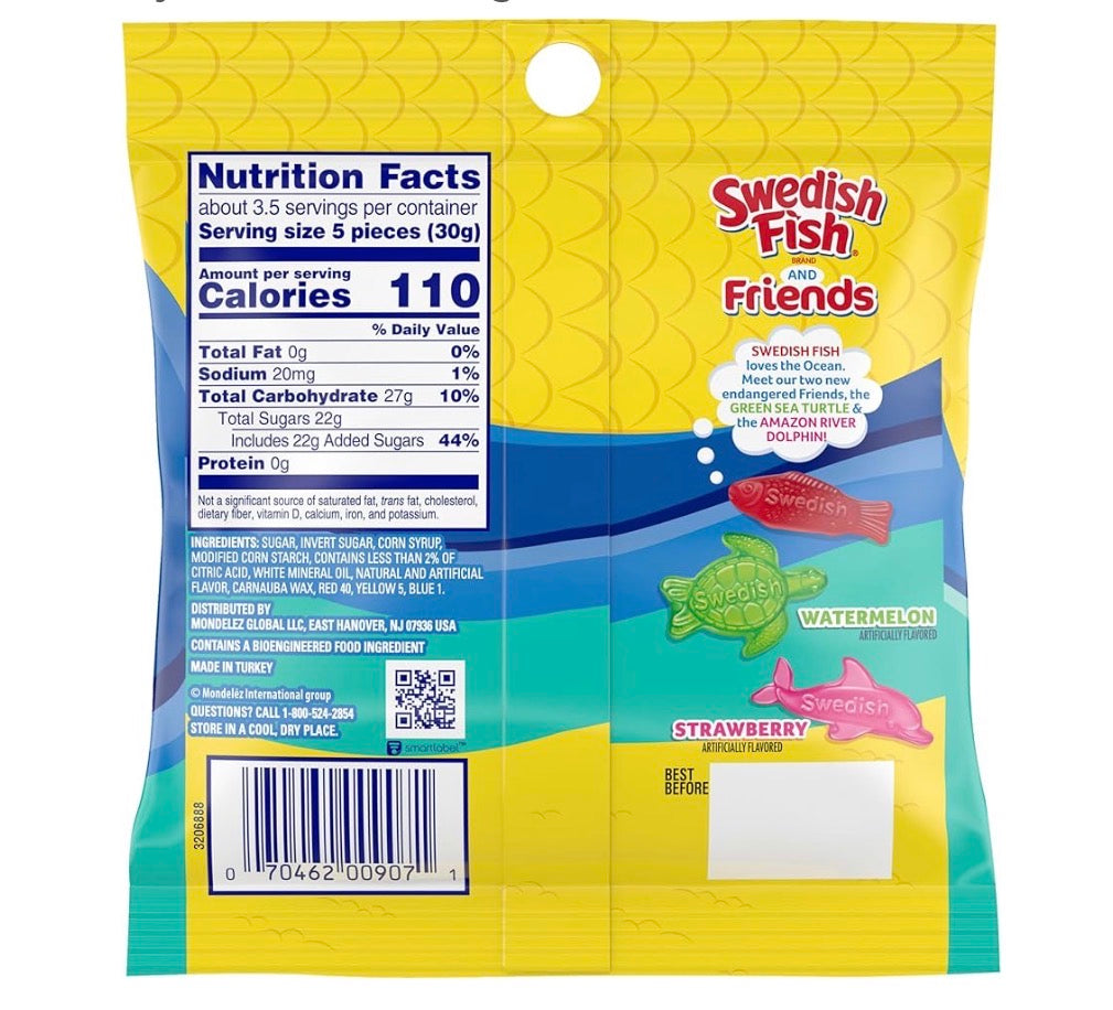 Swedish Fish & Friends Candy 102g | Imported Soft Candy